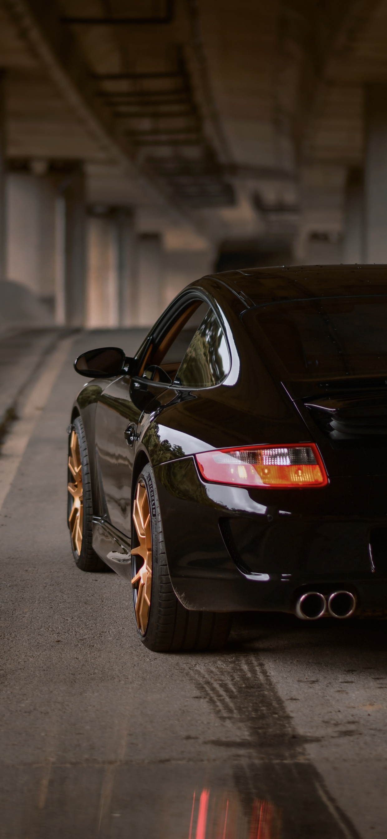 Black Porsche 911 Parked on Sidewalk During Daytime. Wallpaper in 1242x2688 Resolution
