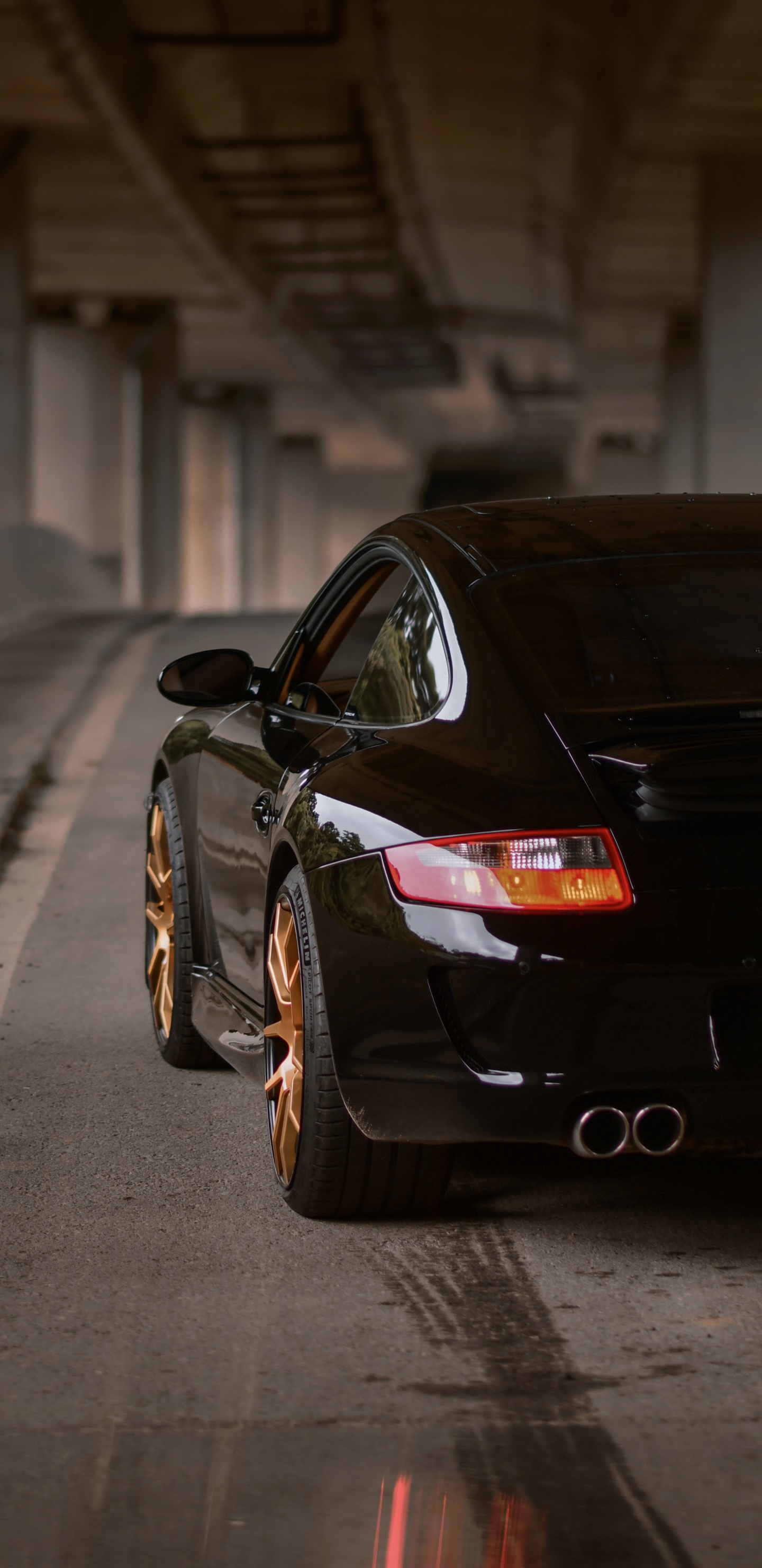 Black Porsche 911 Parked on Sidewalk During Daytime. Wallpaper in 1440x2960 Resolution