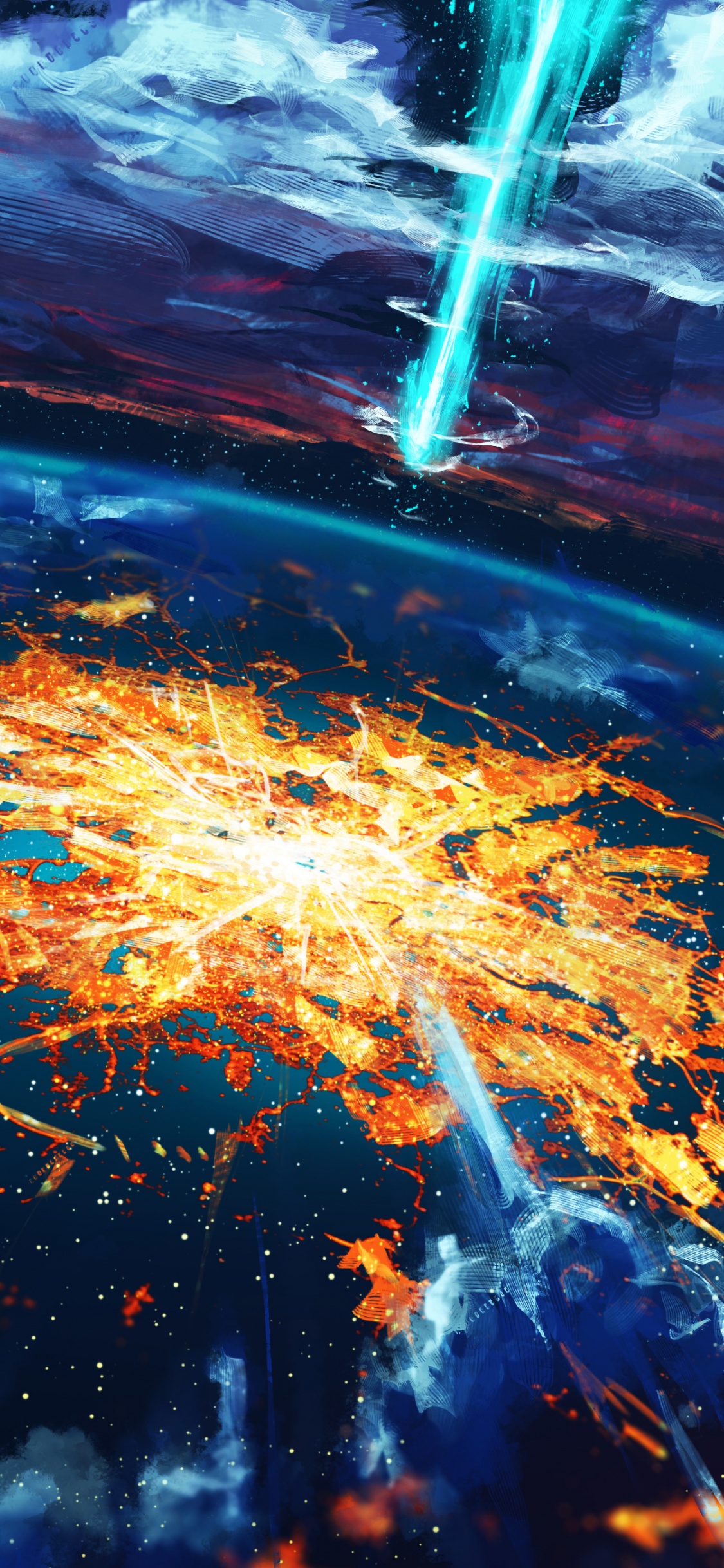 气氛, 空间, 宇宙, 外层空间, 电蓝色的 壁纸 1125x2436 允许