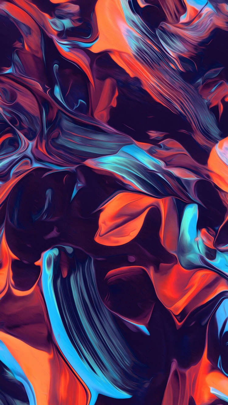 Art Paint, Paint, Purple, Painting, Water. Wallpaper in 750x1334 Resolution