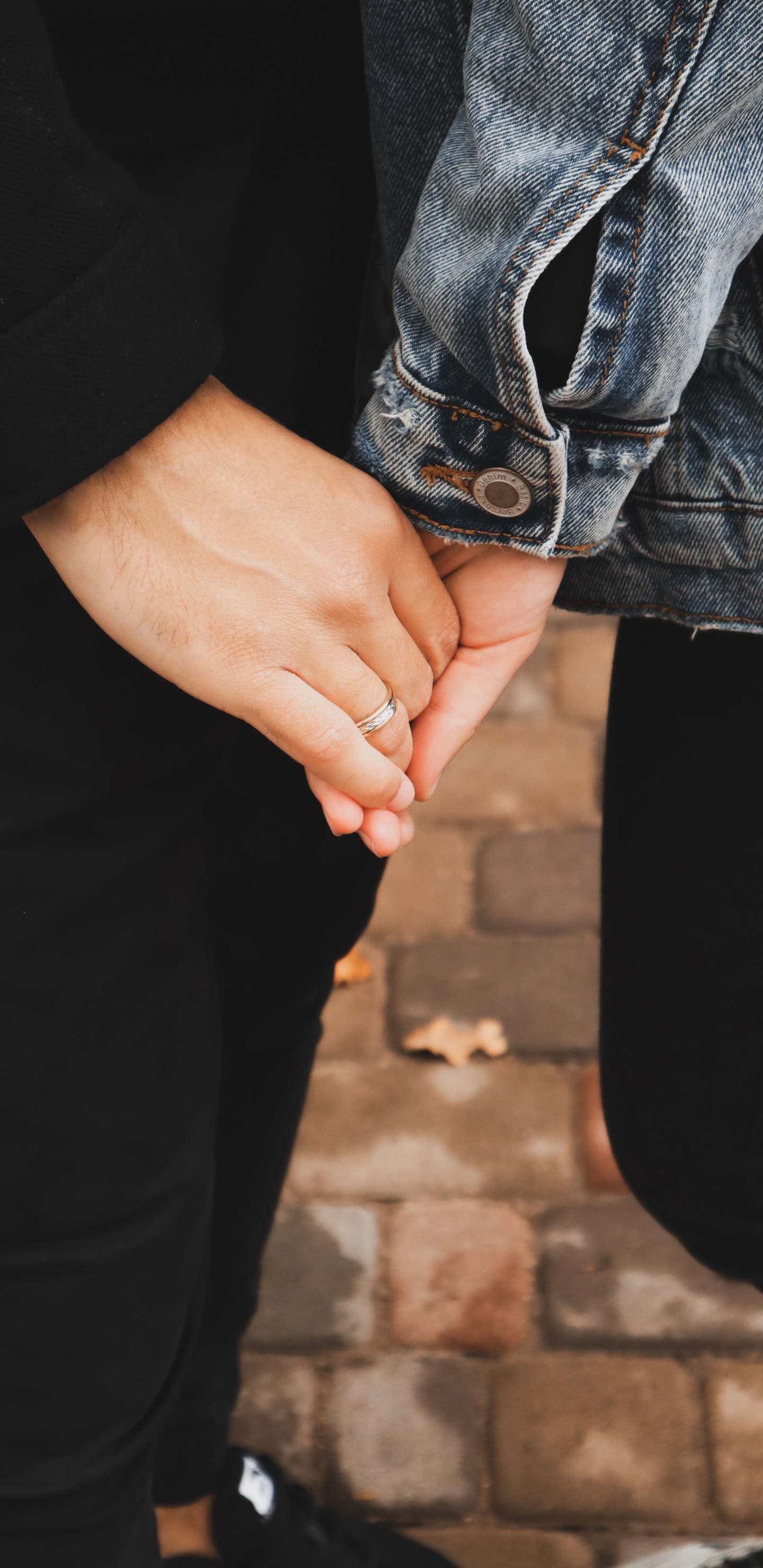 Holding Hands, Hand, Jeans, Leg, Nail. Wallpaper in 1440x2960 Resolution
