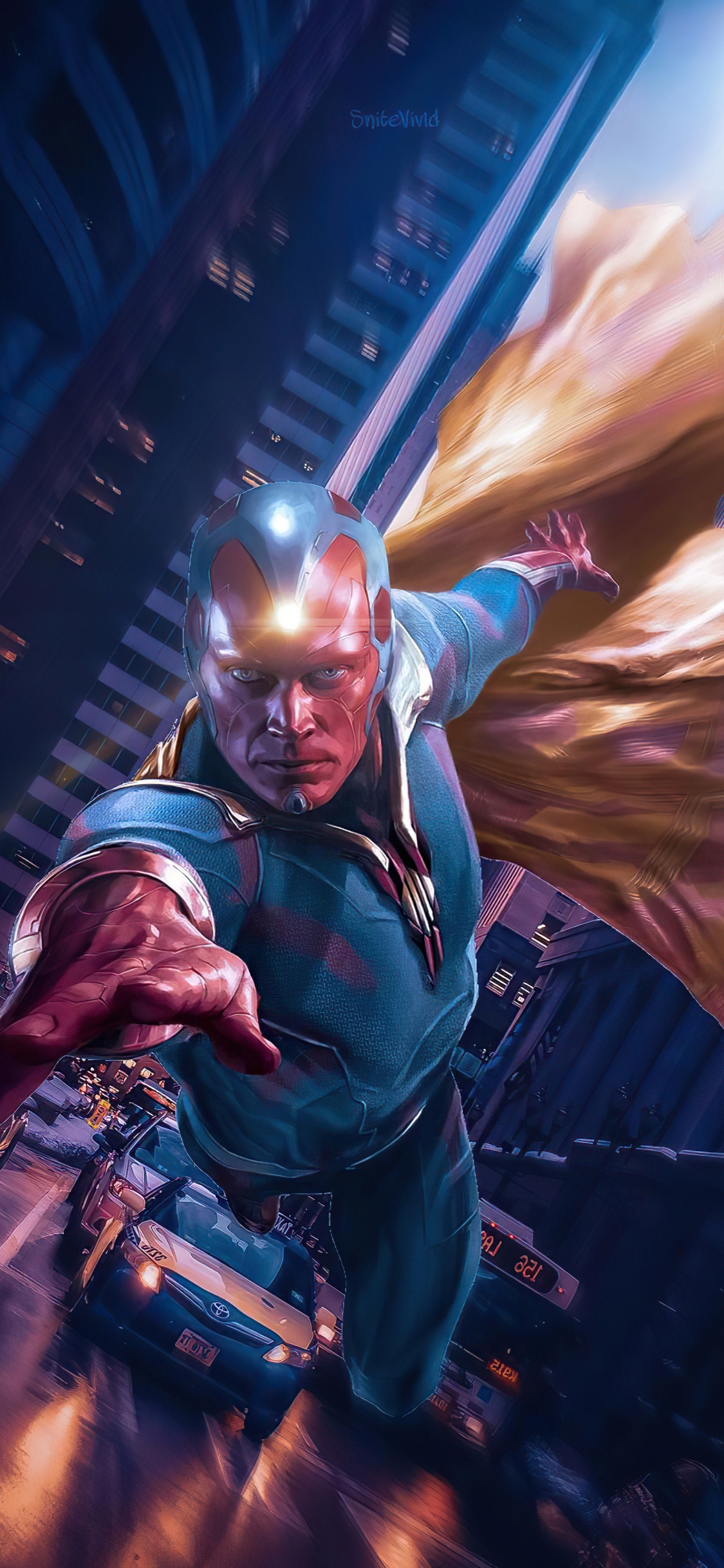 Vision Marvel Cool, Vision, Wandavision, Marvel Cinematic Universe, Art. Wallpaper in 1125x2436 Resolution