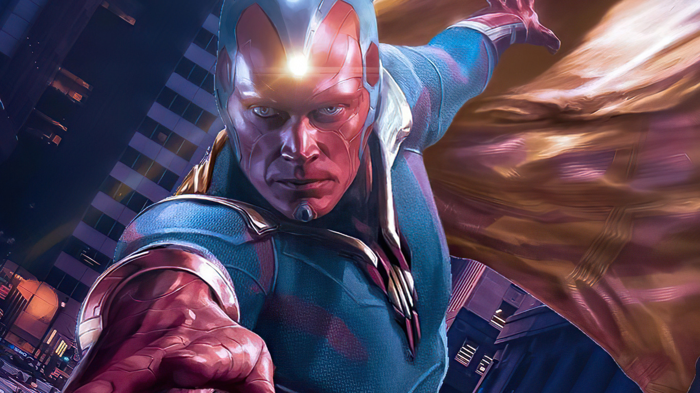 Vision Wunder Cool, Vision, Wandavision, Marvel, Kunst. Wallpaper in 1366x768 Resolution