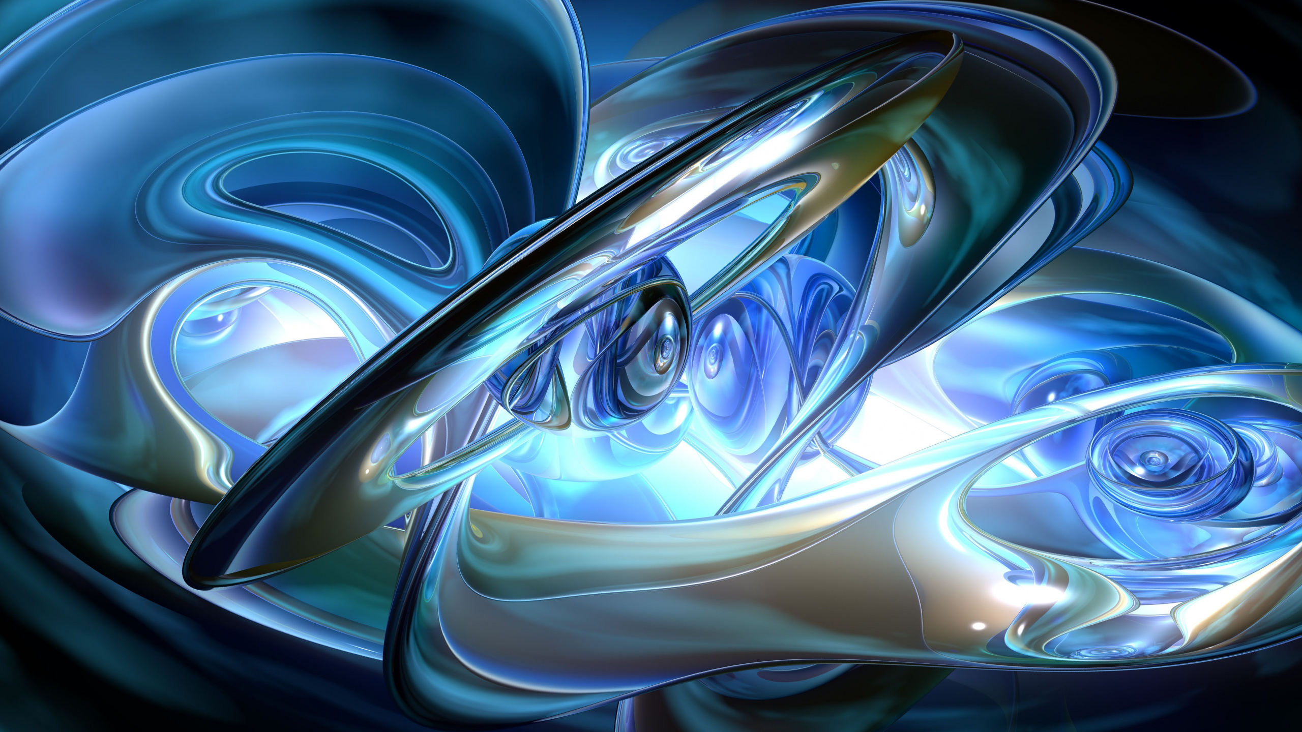 White and Gold Abstract Painting. Wallpaper in 2560x1440 Resolution