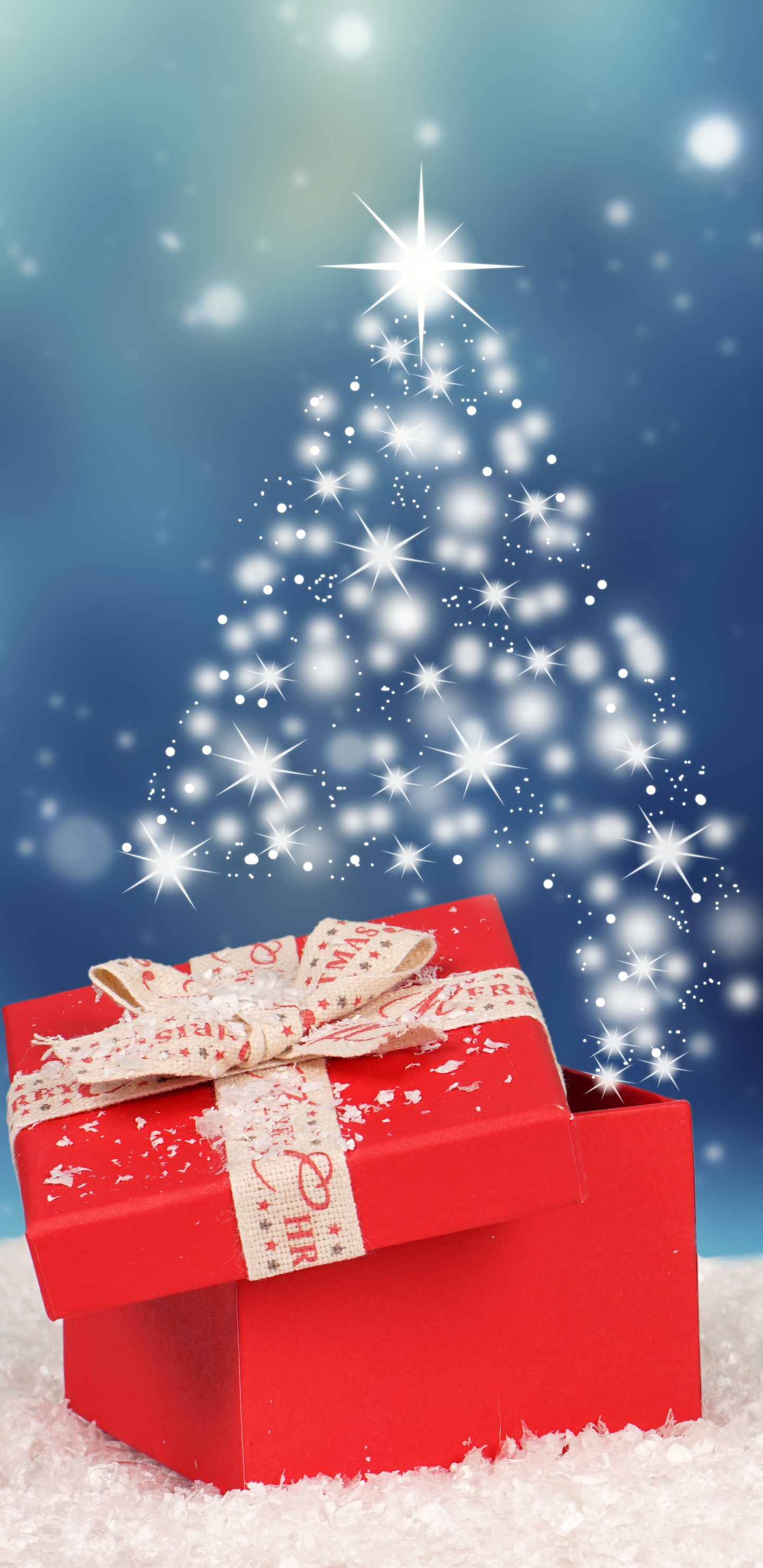 Le Jour De Noël, Hiver, Arbre de Noël, Présent, Décoration de Noël. Wallpaper in 1440x2960 Resolution