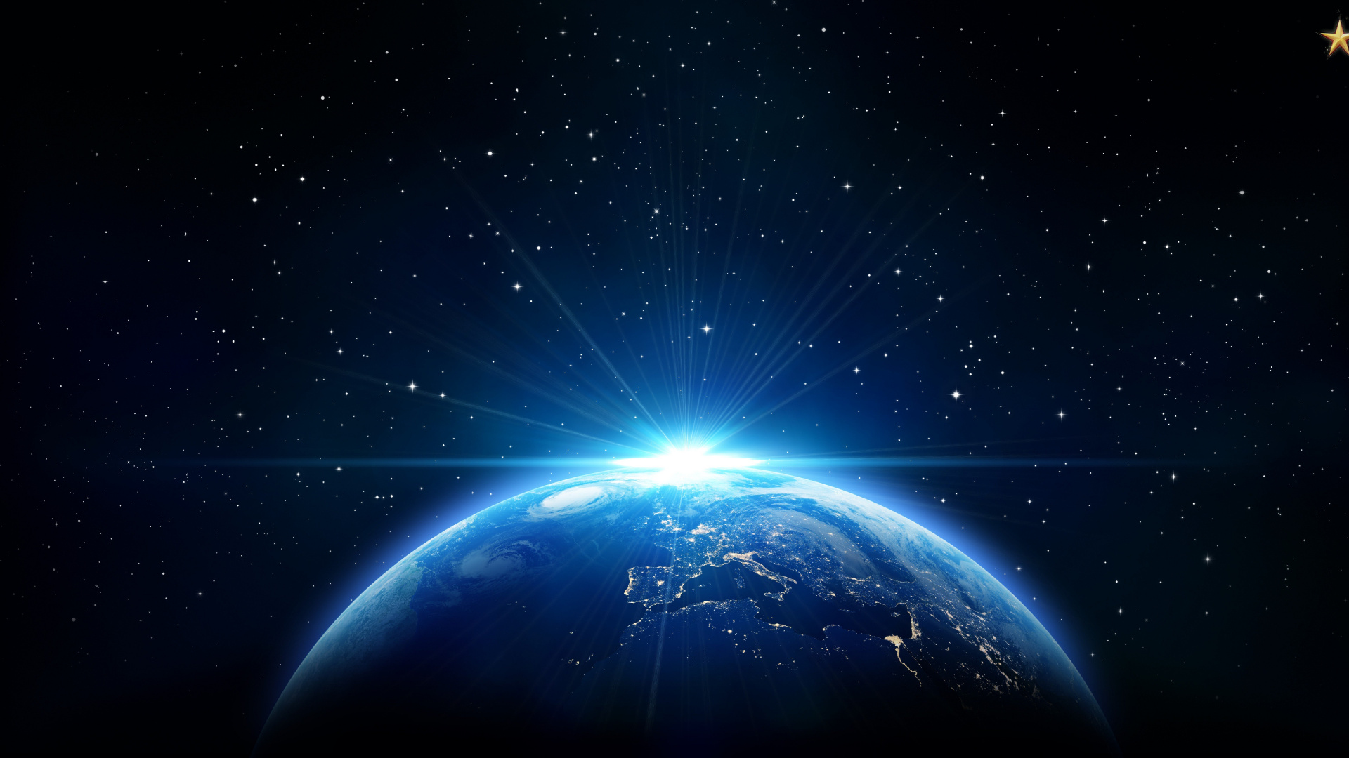 Blue and White Light in The Sky. Wallpaper in 1920x1080 Resolution