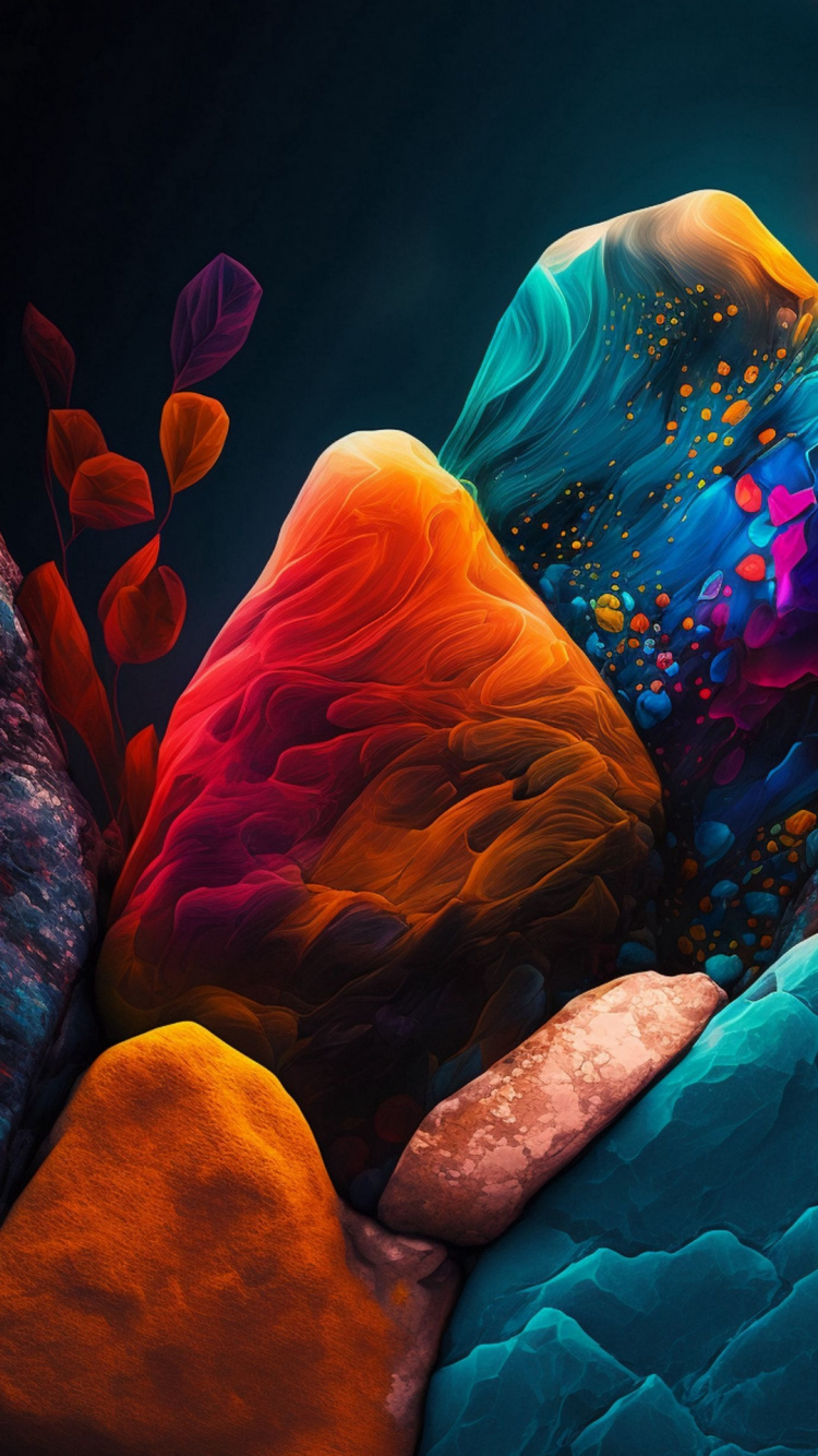 光, 艺术, 紫色的, 橙色, 品红色 壁纸 750x1334 允许