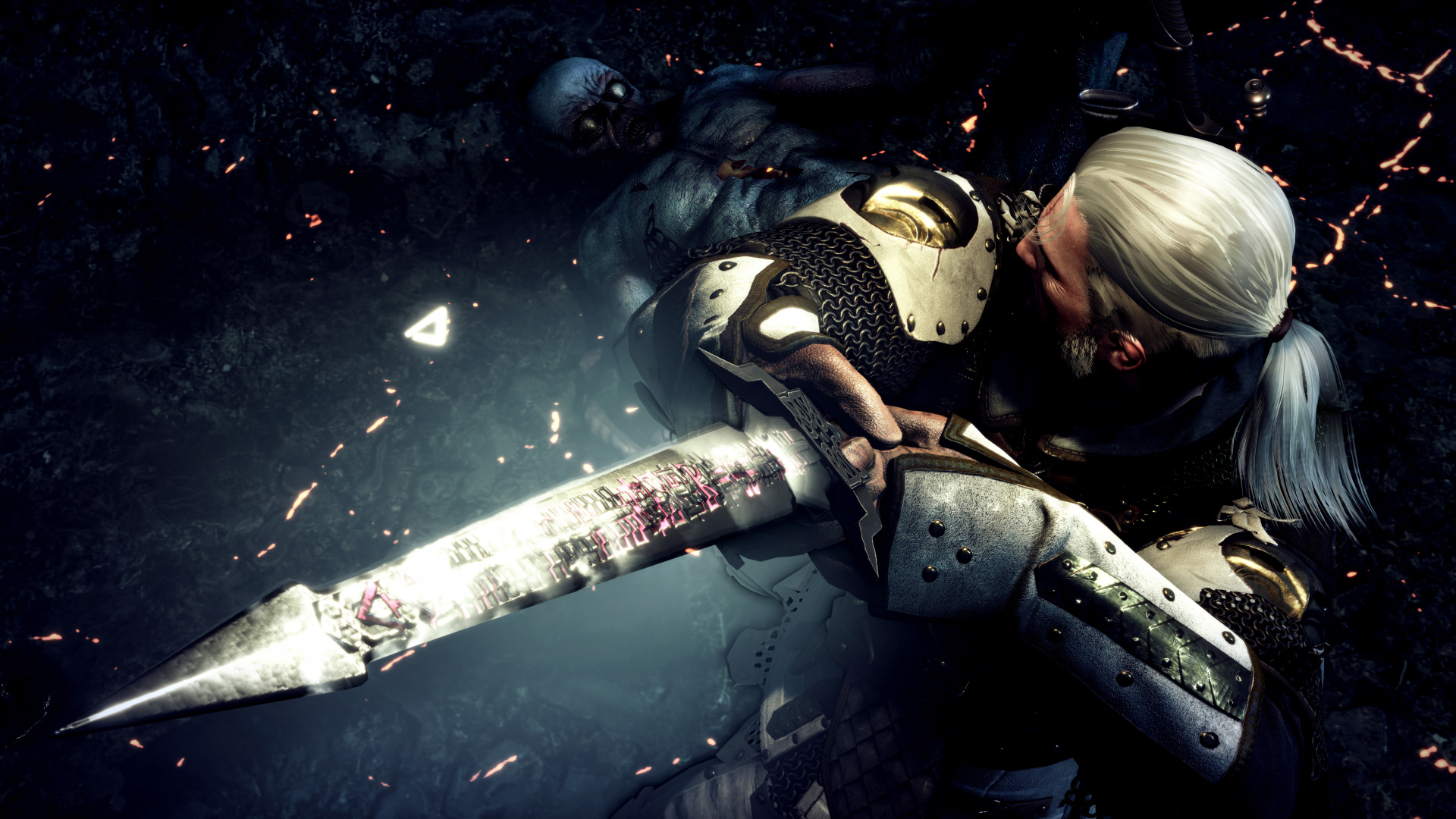 The Witcher 3 Wild Hunt, Geralt de Rivia, Ciri, Obscurité, Bras. Wallpaper in 1920x1080 Resolution