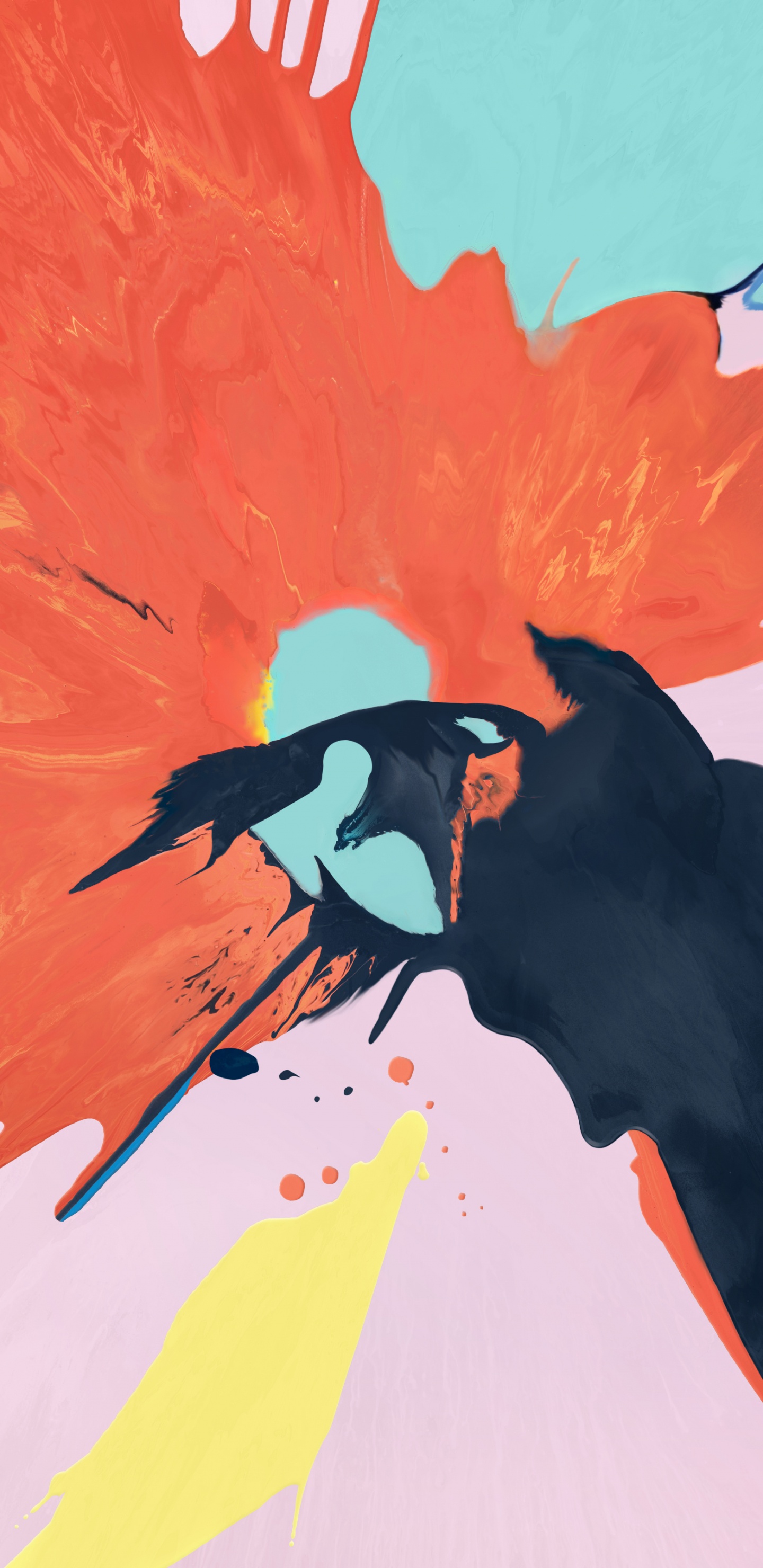 Black and White Bird Painting. Wallpaper in 1440x2960 Resolution