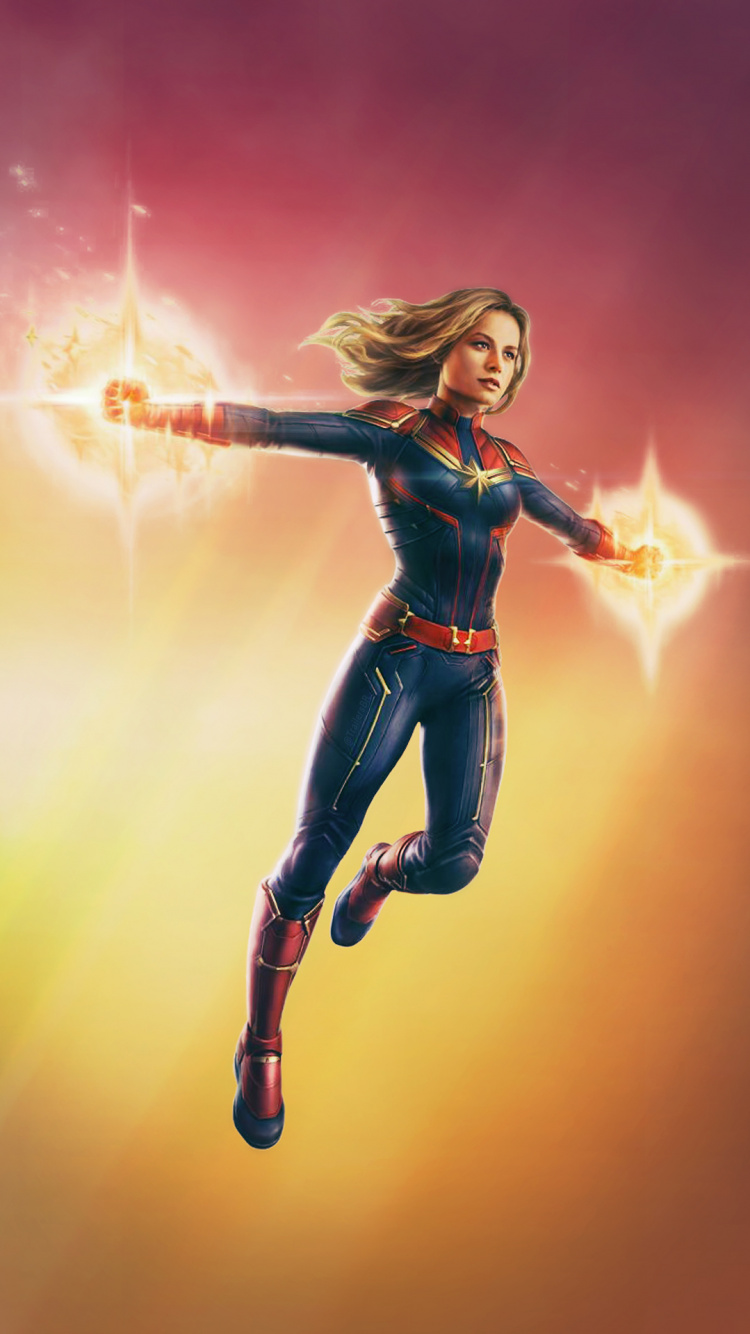 El Capitán Marvel, Carol Danvers, Hulk, Caracter, Arte. Wallpaper in 750x1334 Resolution