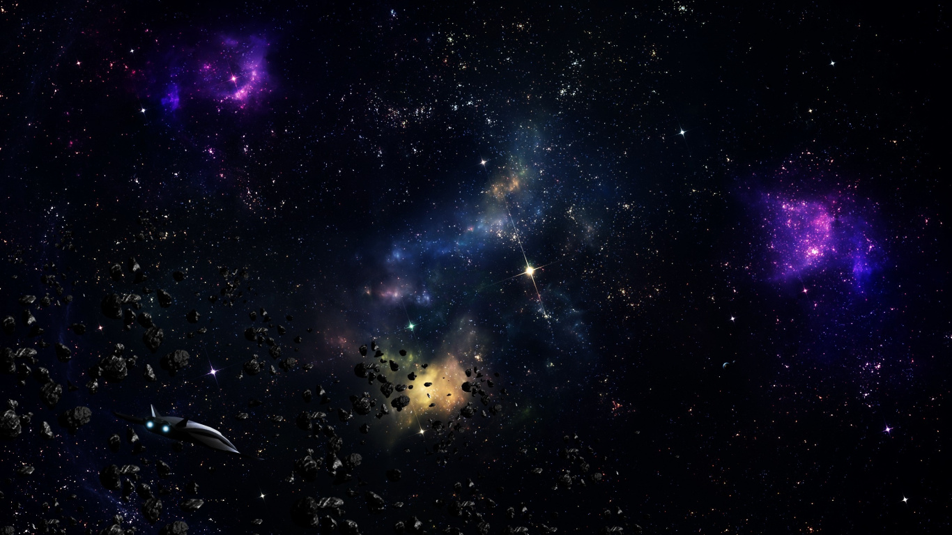 Estrellas en el Cielo Durante la Noche.. Wallpaper in 1366x768 Resolution