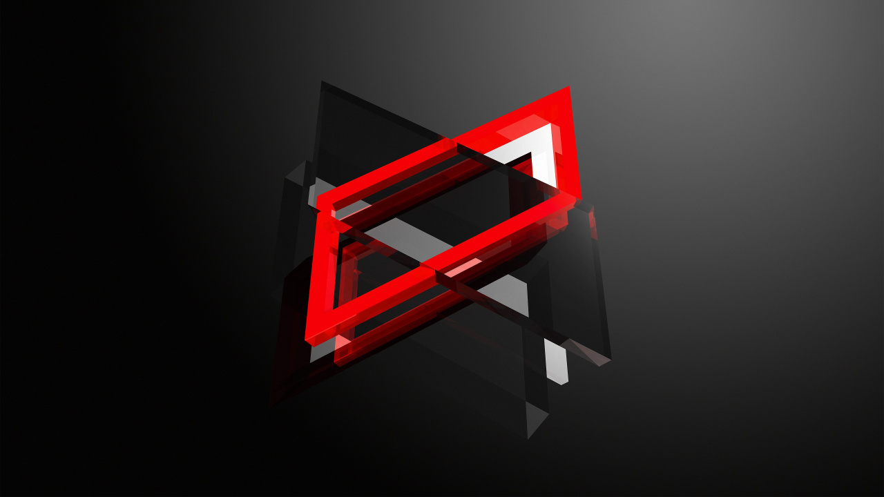 Red and Black Frame Illustration. Wallpaper in 1280x720 Resolution