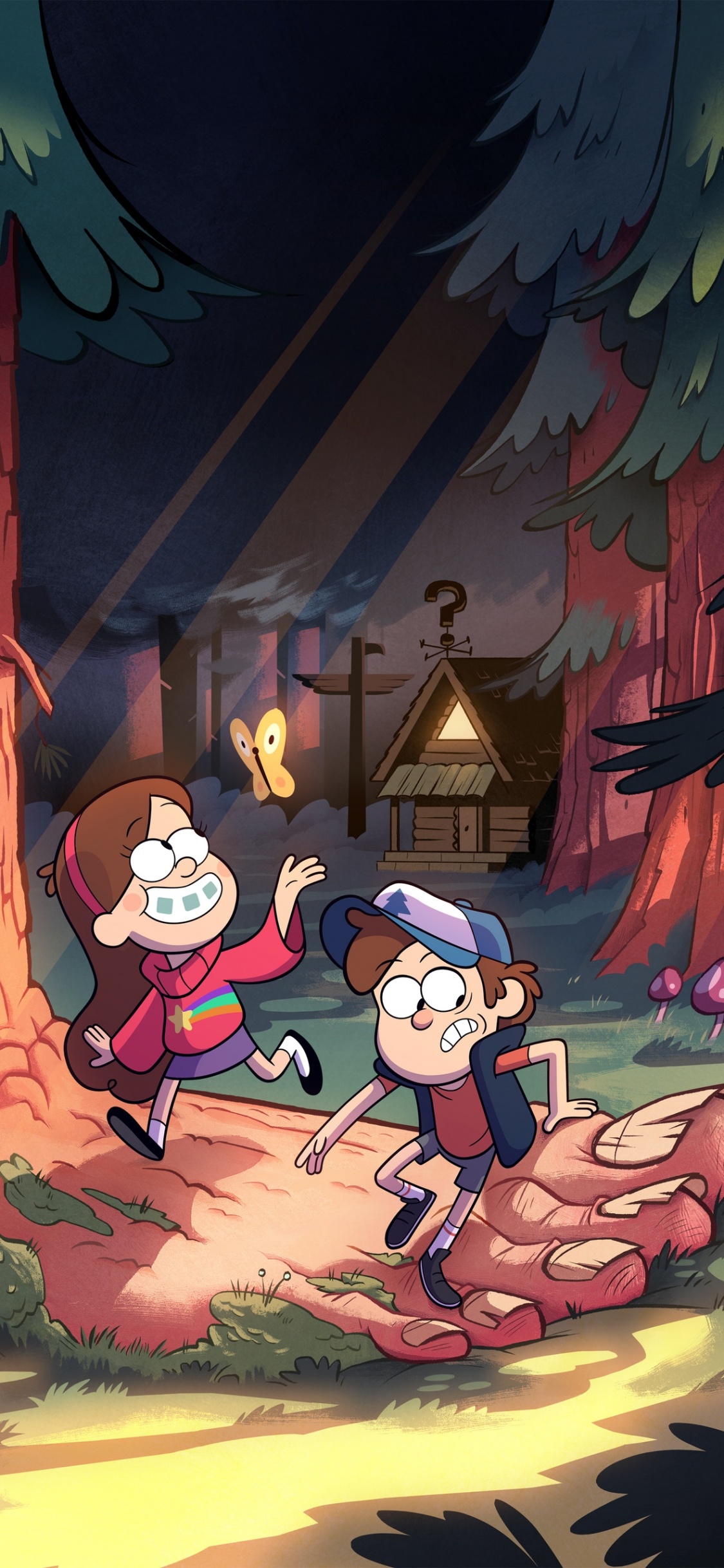 Dipper-Kiefern, Mabel-Kiefern, Poster, Disney-Kanal, Fernsehen. Wallpaper in 1125x2436 Resolution