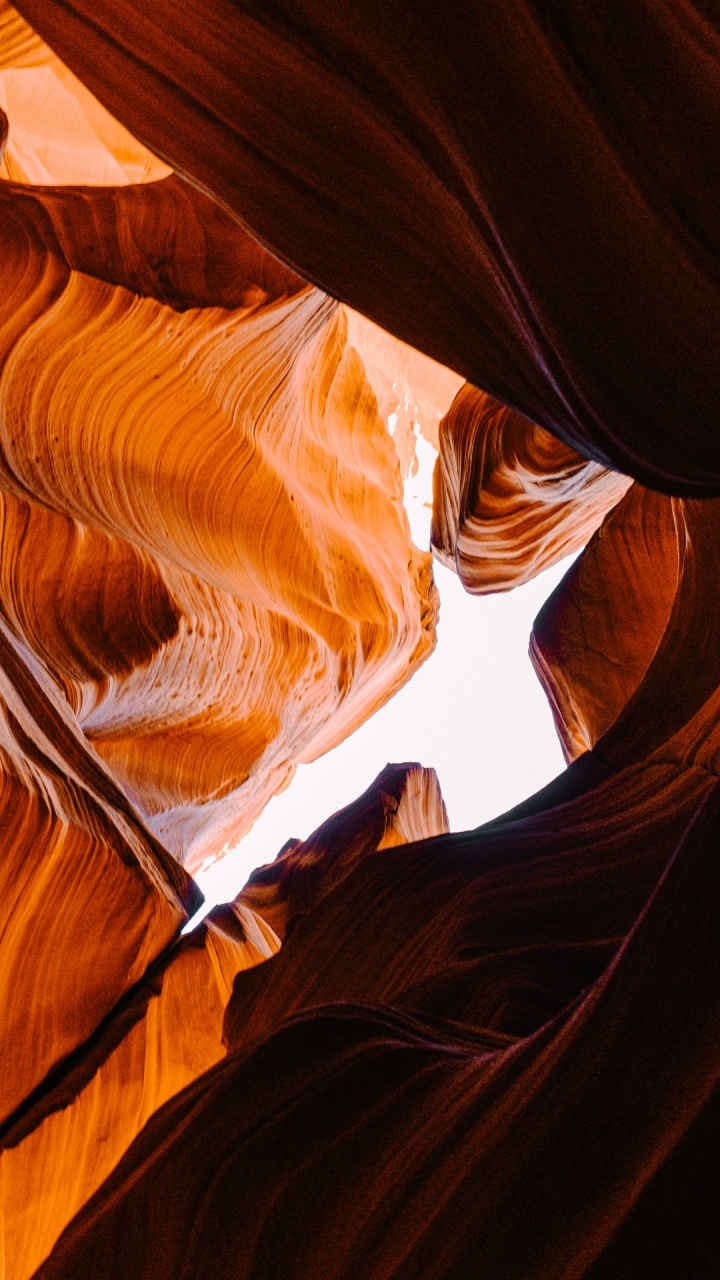 Licht, Antelope Canyon, Brown, Holz, Orange. Wallpaper in 720x1280 Resolution