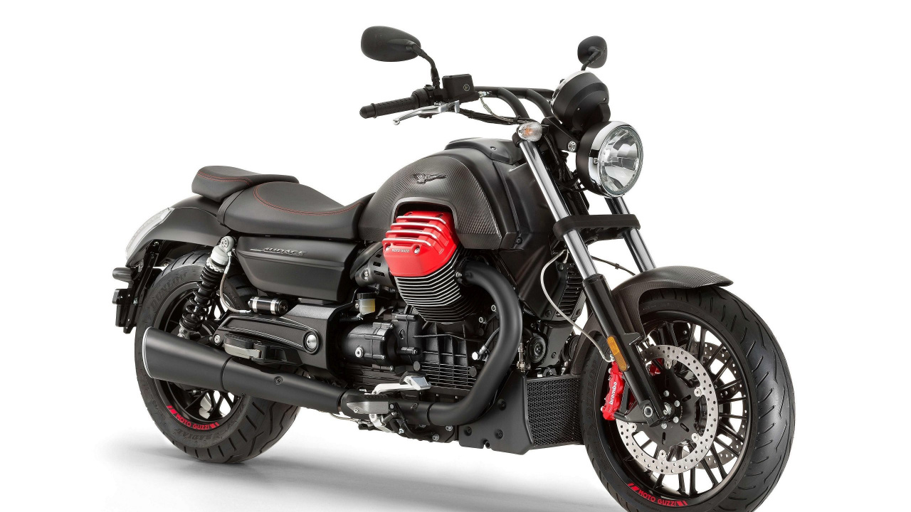 Motocicleta Cruiser Negra y Roja. Wallpaper in 1280x720 Resolution