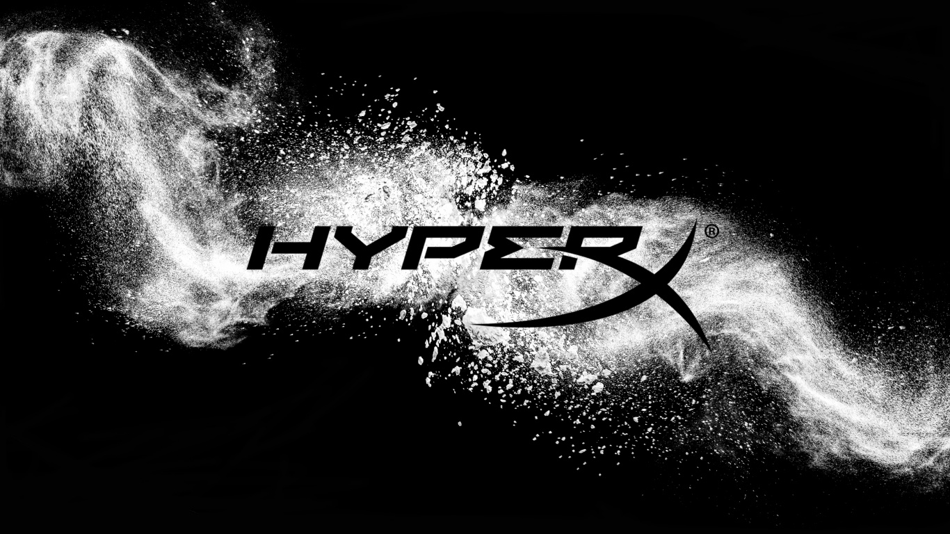 Graphic Design, HyperX, Wave, Logo, Kingston HyperX Cloud II. Wallpaper in 1366x768 Resolution