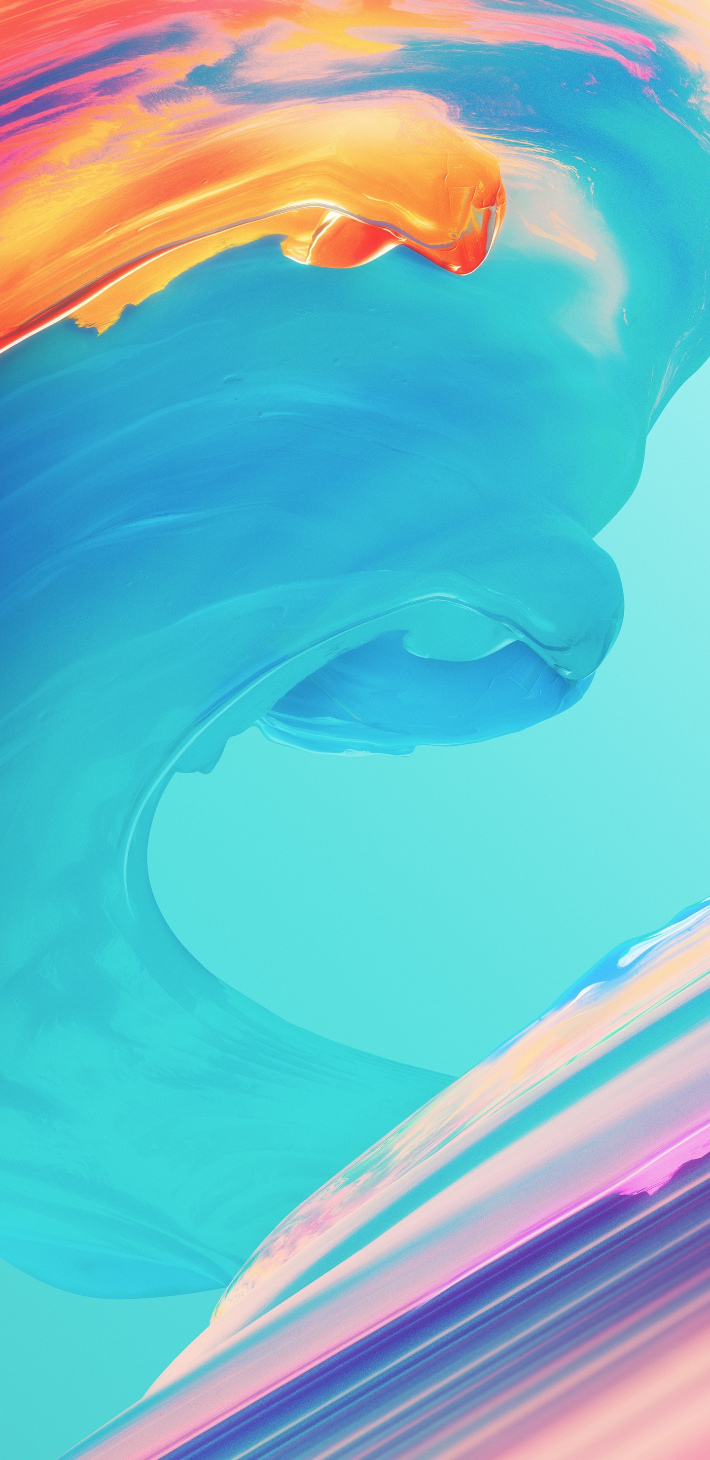 OnePlus 6T, Smartphone, Android, OxygenOS, Agua. Wallpaper in 1440x2960 Resolution