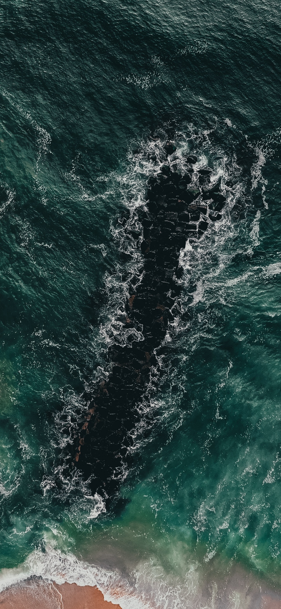 Coast, Sea, Ocean, Wave, Wind Wave. Wallpaper in 1125x2436 Resolution
