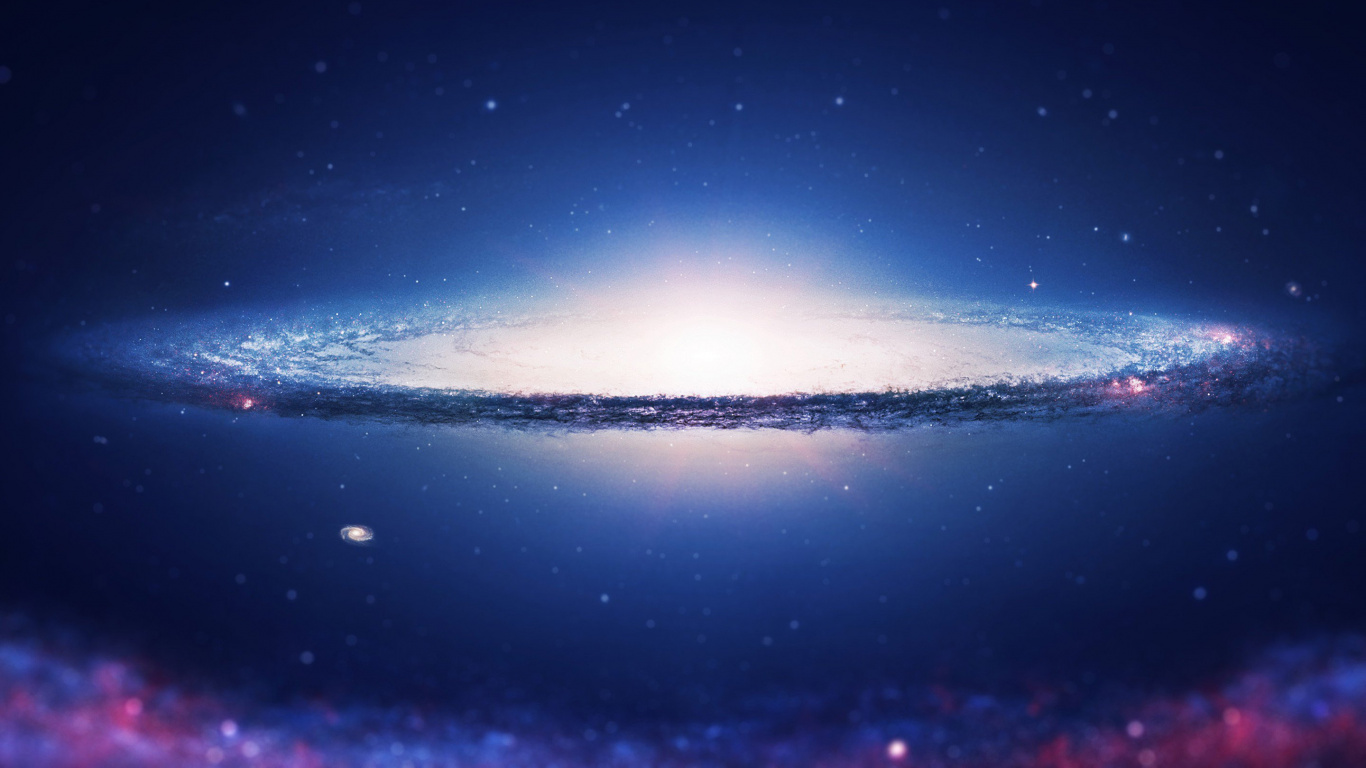 Gewässer Unter Blauem Himmel Während Der Nacht. Wallpaper in 1366x768 Resolution