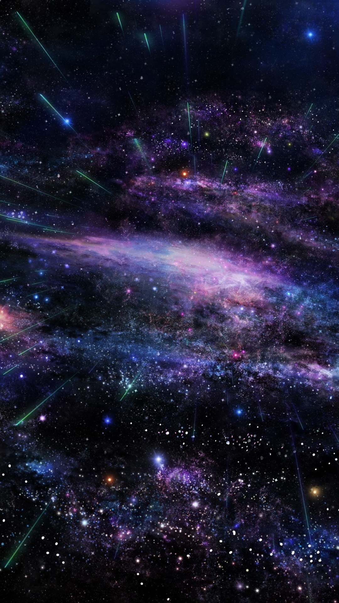 Blaue Und Weiße Galaxie Digitale Tapete. Wallpaper in 1080x1920 Resolution