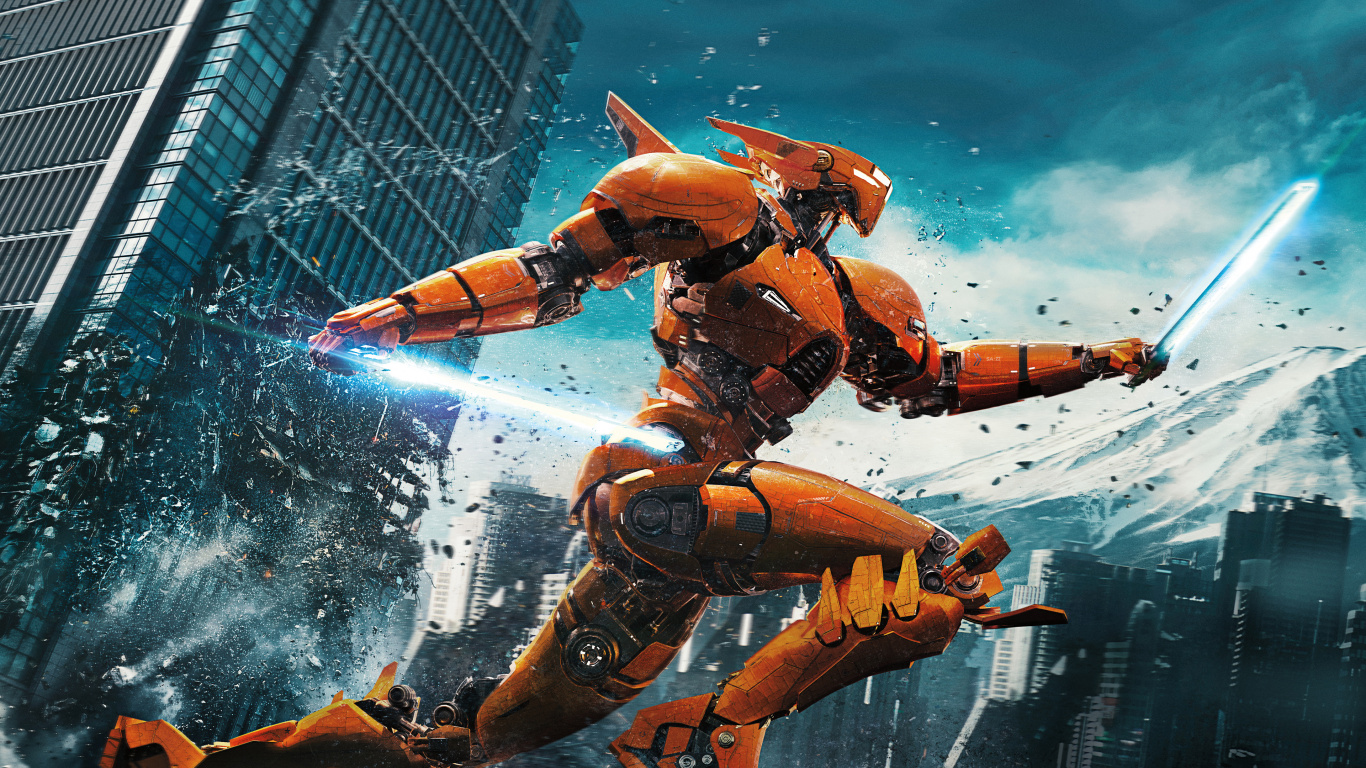 Robot Marrón y Negro Sobre el Agua. Wallpaper in 1366x768 Resolution