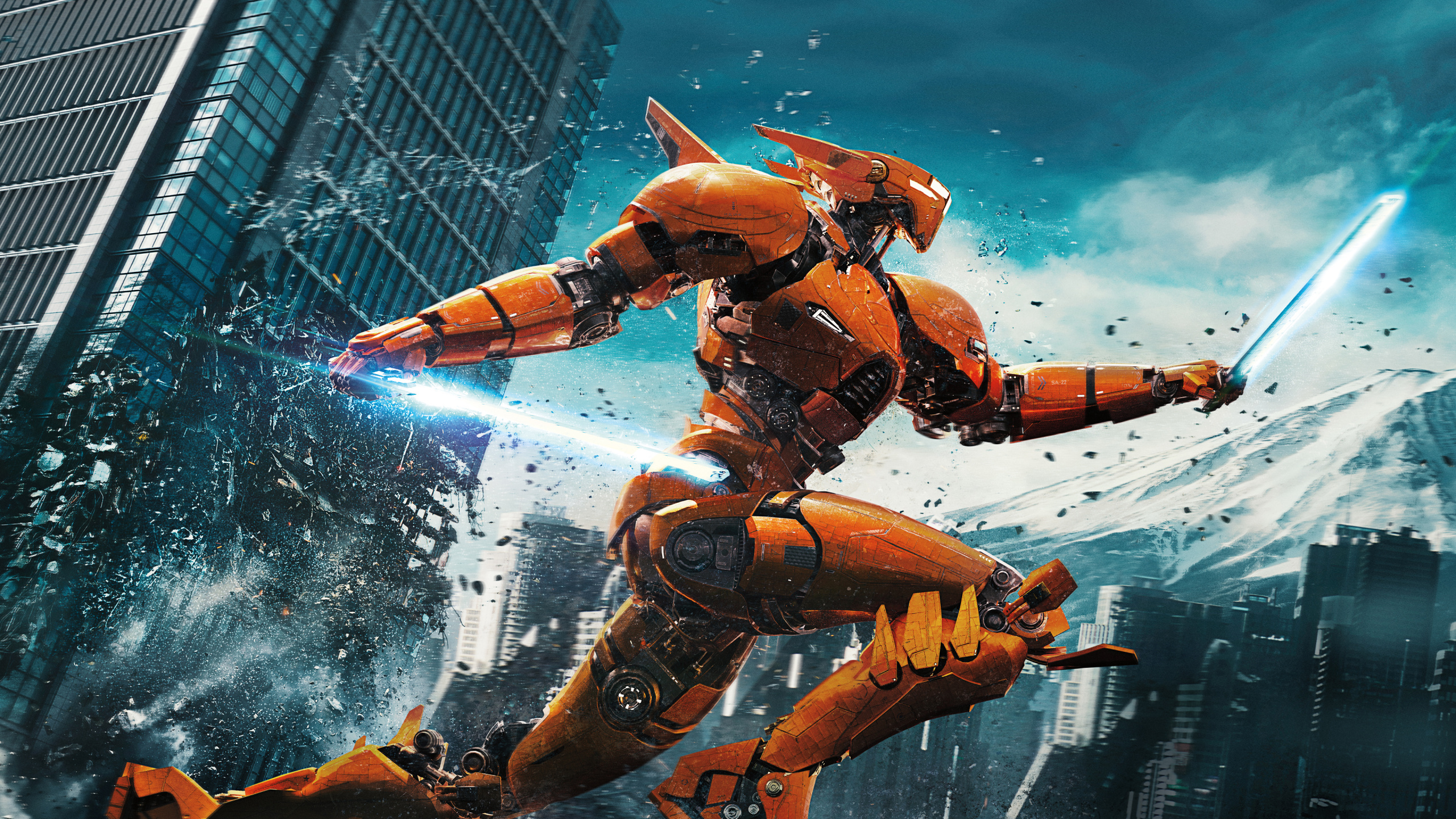 Robot Brun et Noir Sur L'eau. Wallpaper in 2560x1440 Resolution