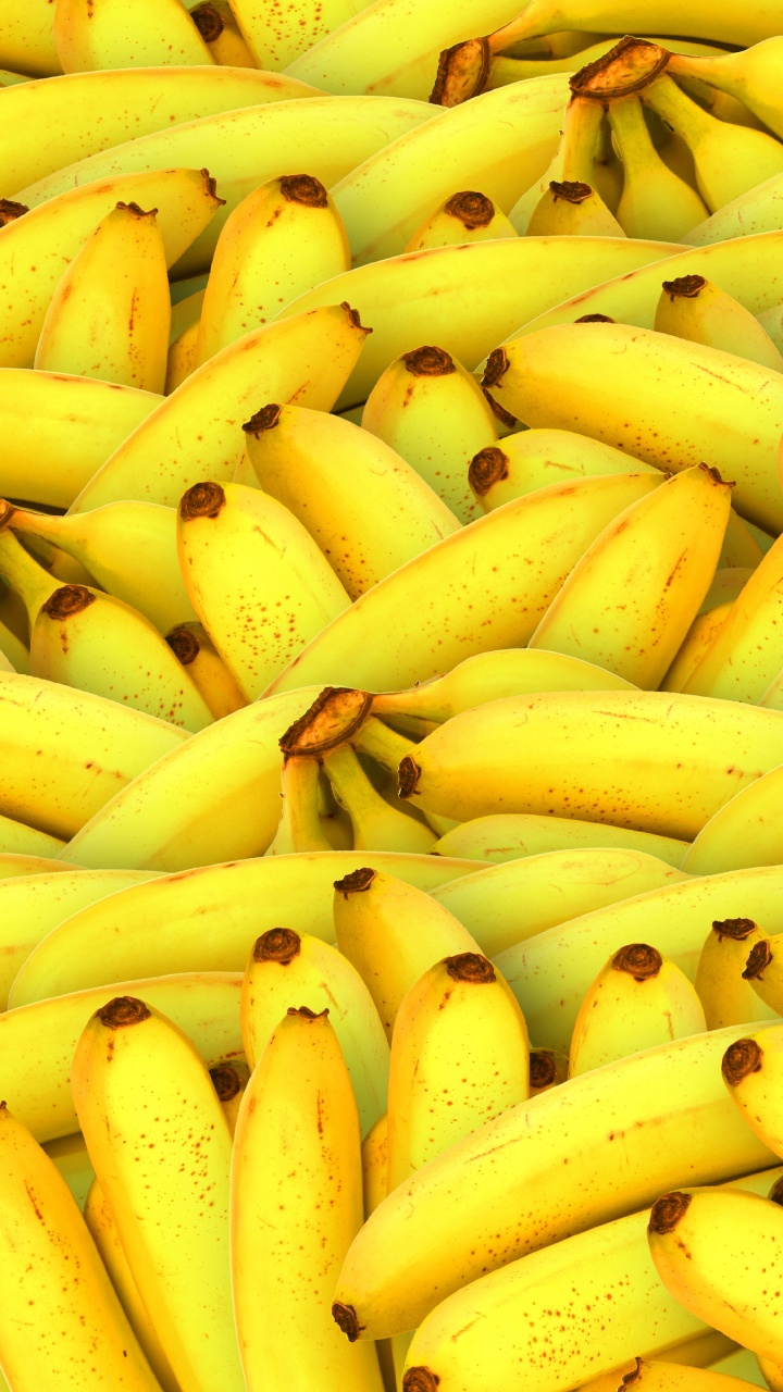 Yellow Banana Fruit on Brown Wooden Table. Wallpaper in 720x1280 Resolution