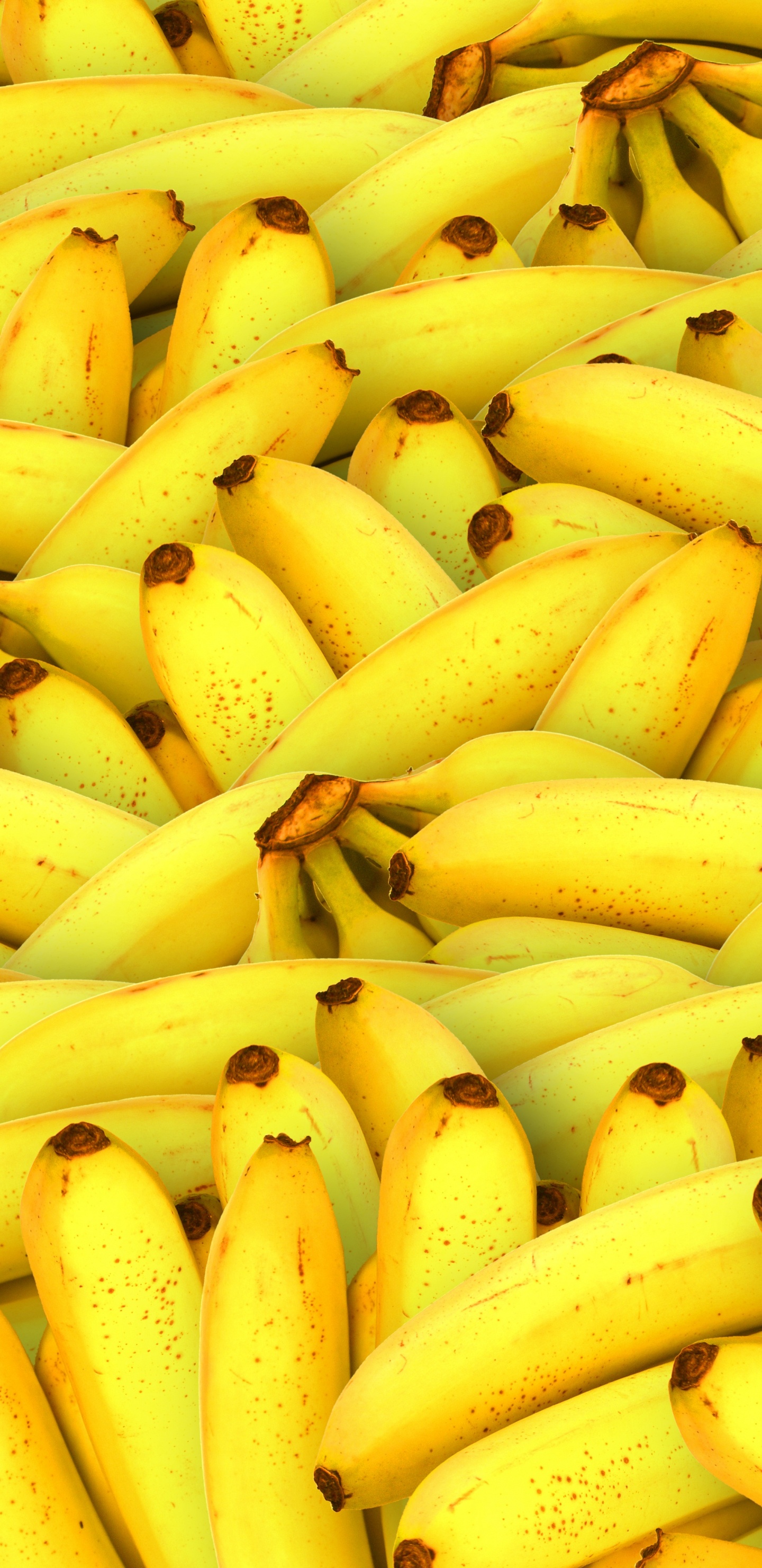 Gelbe Bananenfrucht Auf Braunem Holztisch. Wallpaper in 1440x2960 Resolution