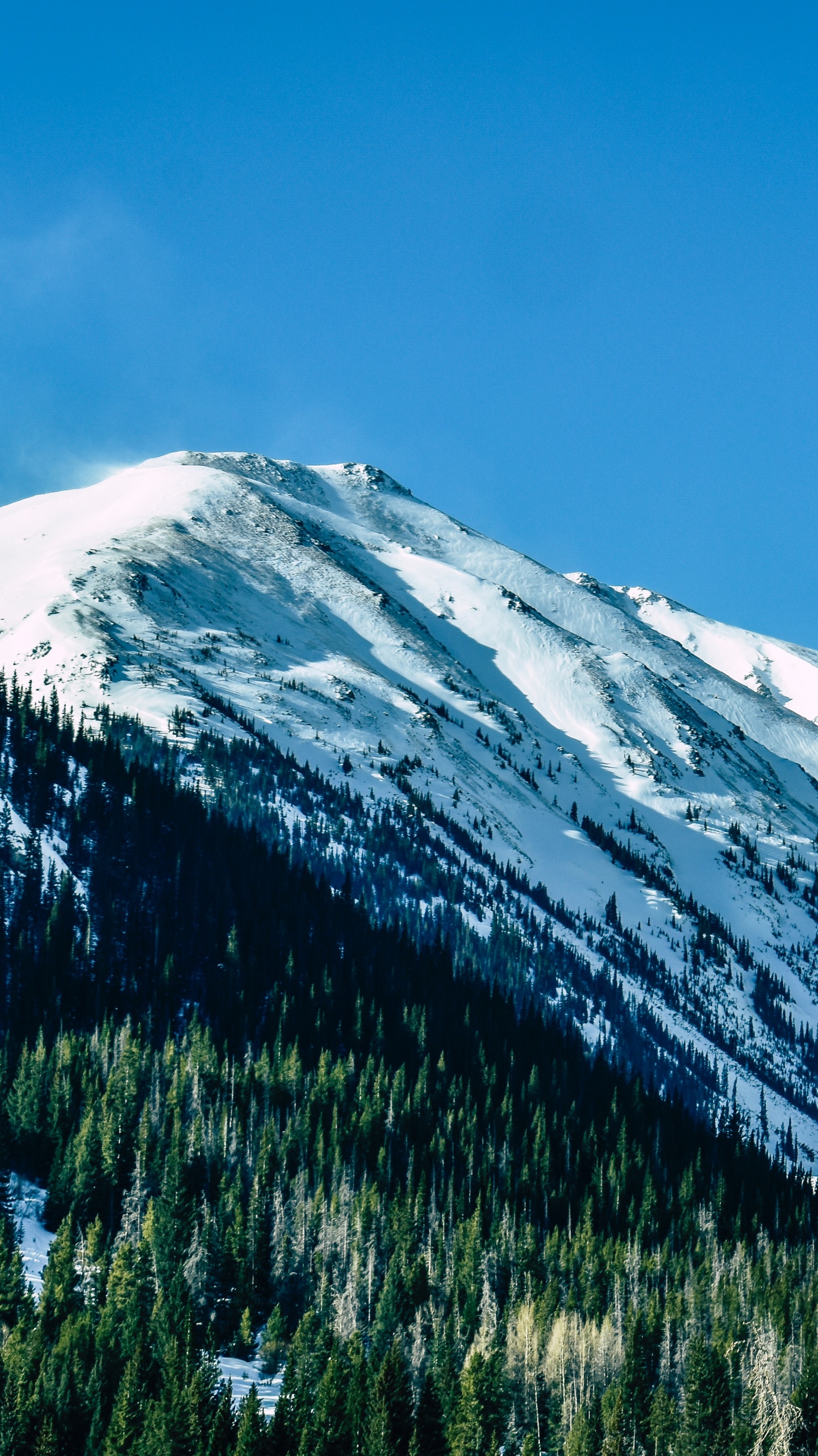 Gamme de Montagne, Les Reliefs Montagneux, Nature, Paysage Naturel, Neige. Wallpaper in 1440x2560 Resolution