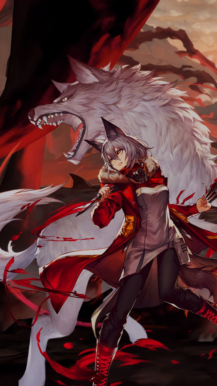 Proyecto Arknight Rojo, Caballeros, Caricatura, Arte, Evento. Wallpaper in 750x1334 Resolution