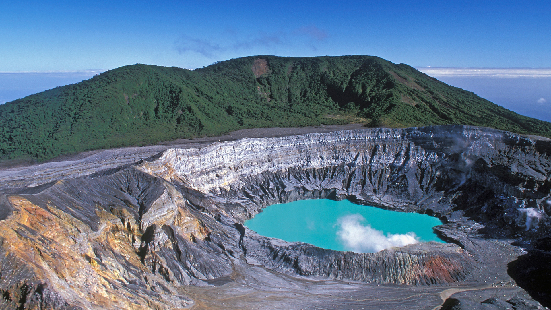 Pos火山, 阿雷纳尔火山, 旅游业, 火山口, 火山湖 壁纸 1920x1080 允许