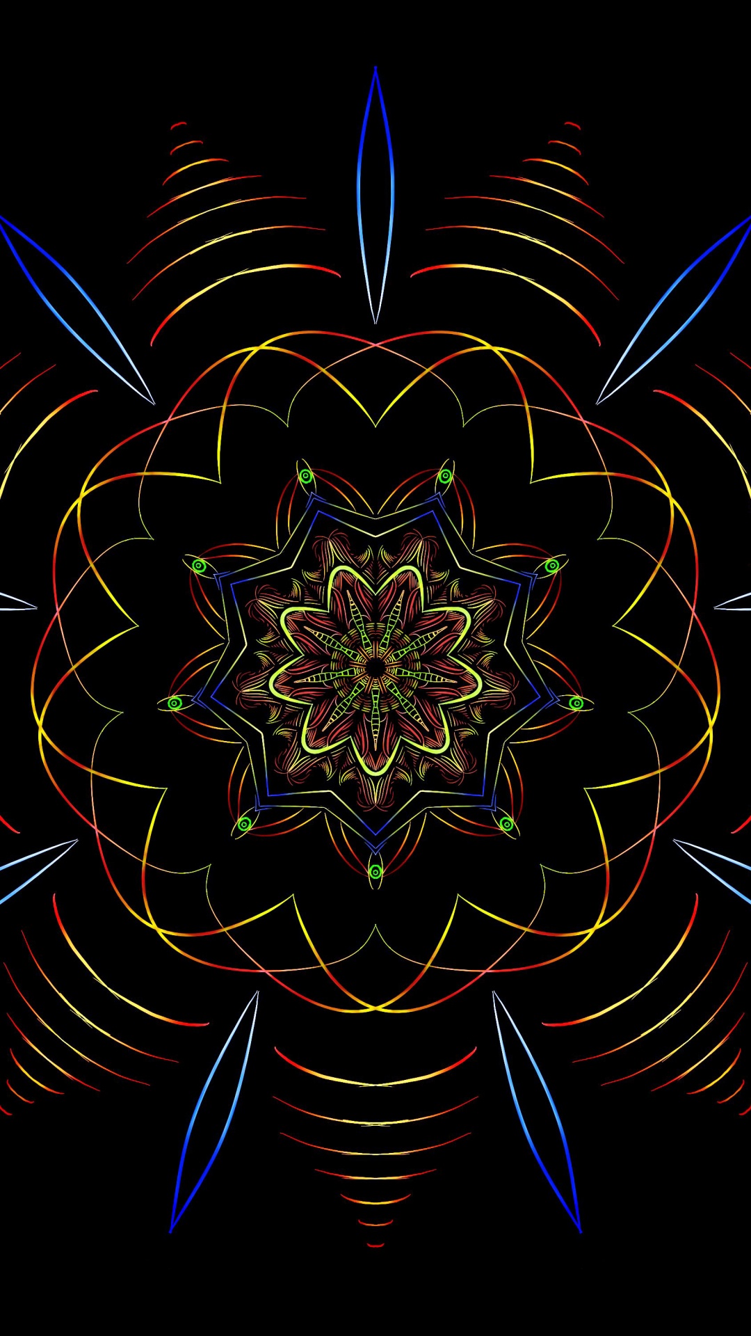 Blue and White Flower Illustration. Wallpaper in 1080x1920 Resolution