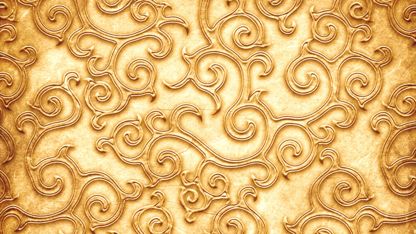 Weißes Und Braunes Florales Textil. Wallpaper in 1366x768 Resolution