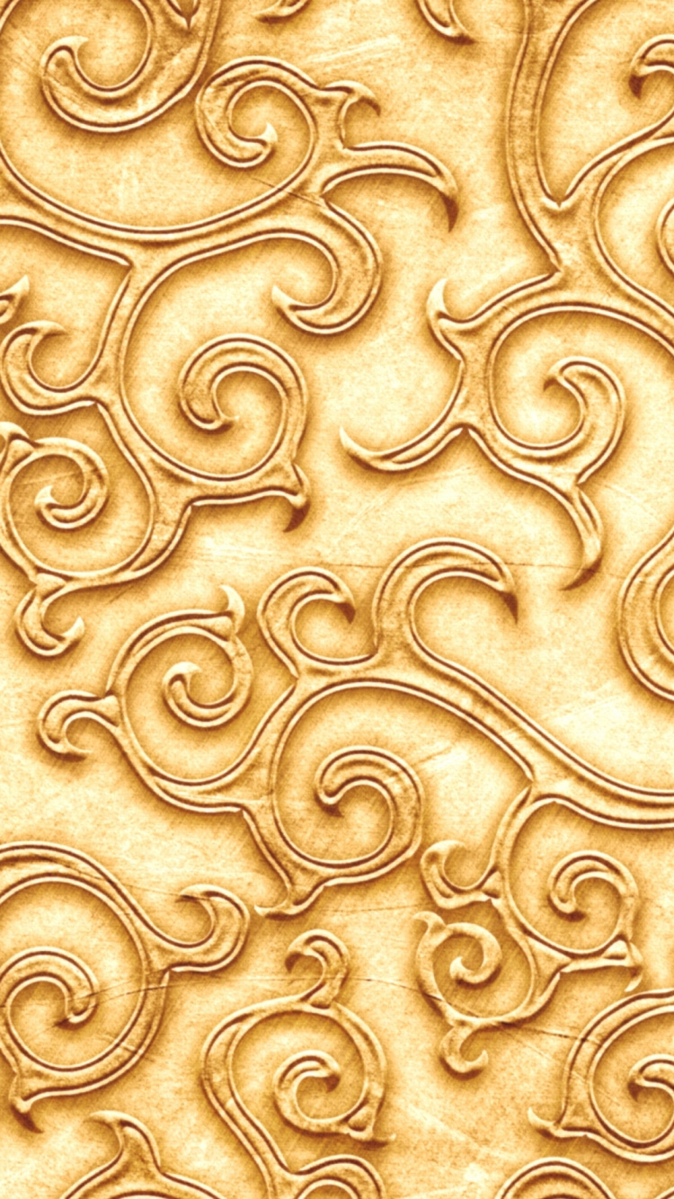 Textil Floral Blanco y Marrón. Wallpaper in 750x1334 Resolution