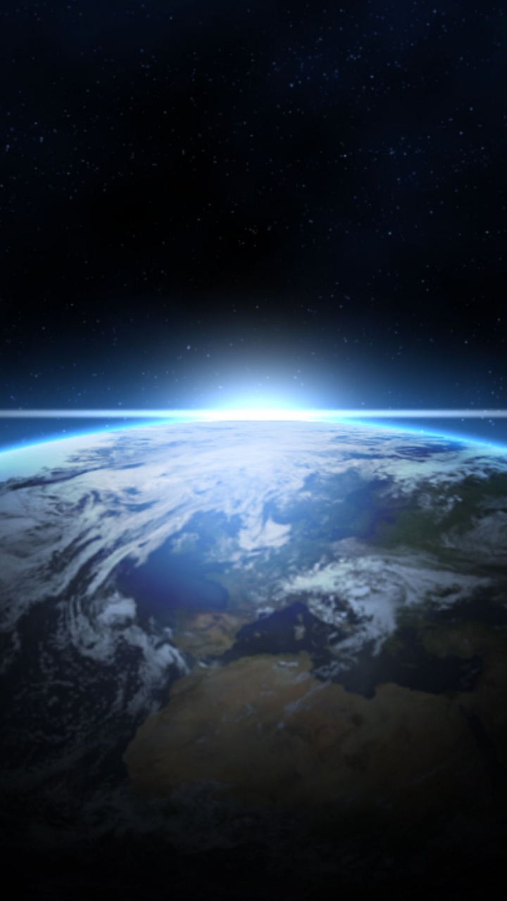 Blue and White Planet and Moon. Wallpaper in 720x1280 Resolution