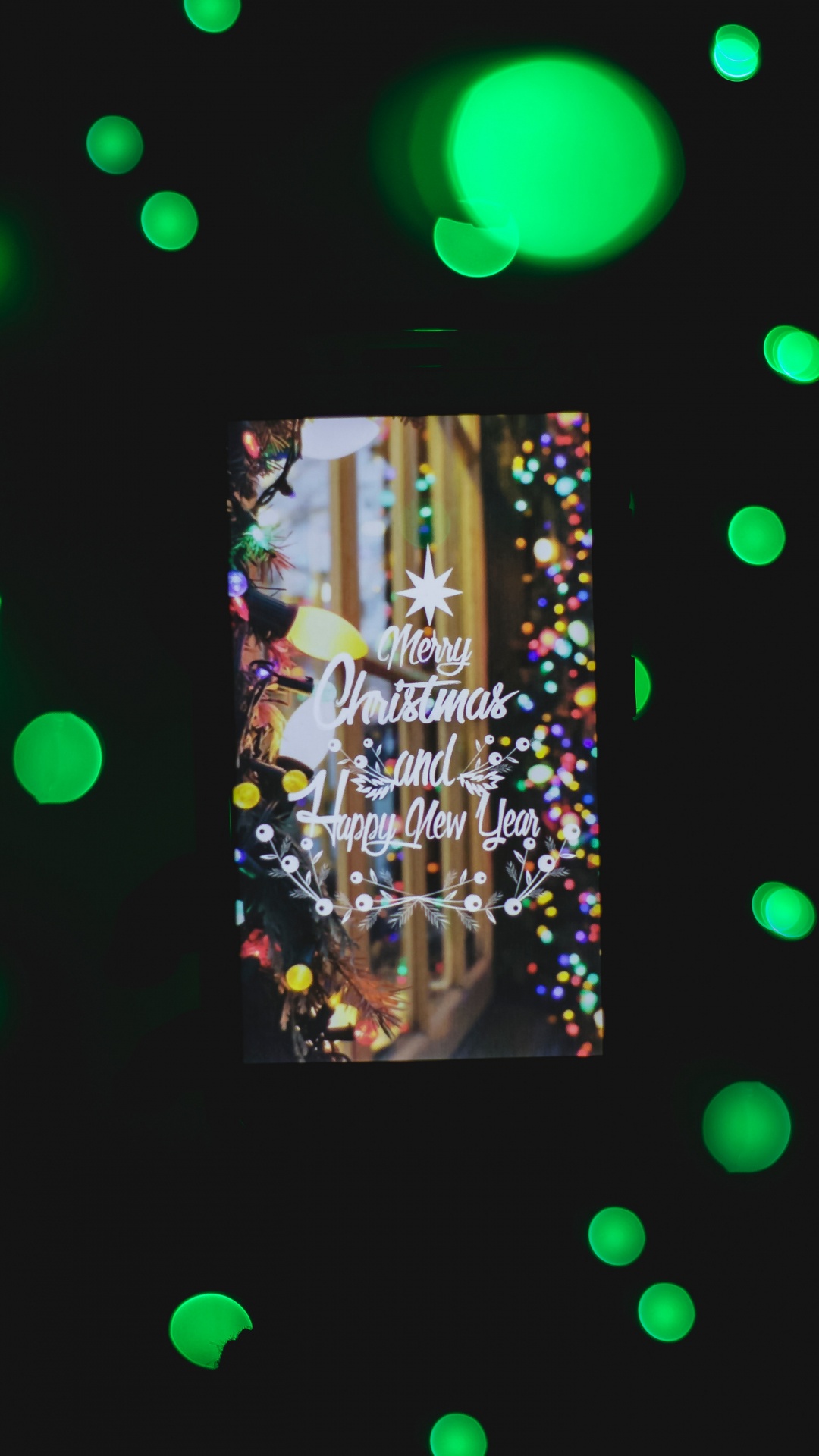 El Día De Navidad, Verde, Luz, Circulo, Patrón. Wallpaper in 1080x1920 Resolution