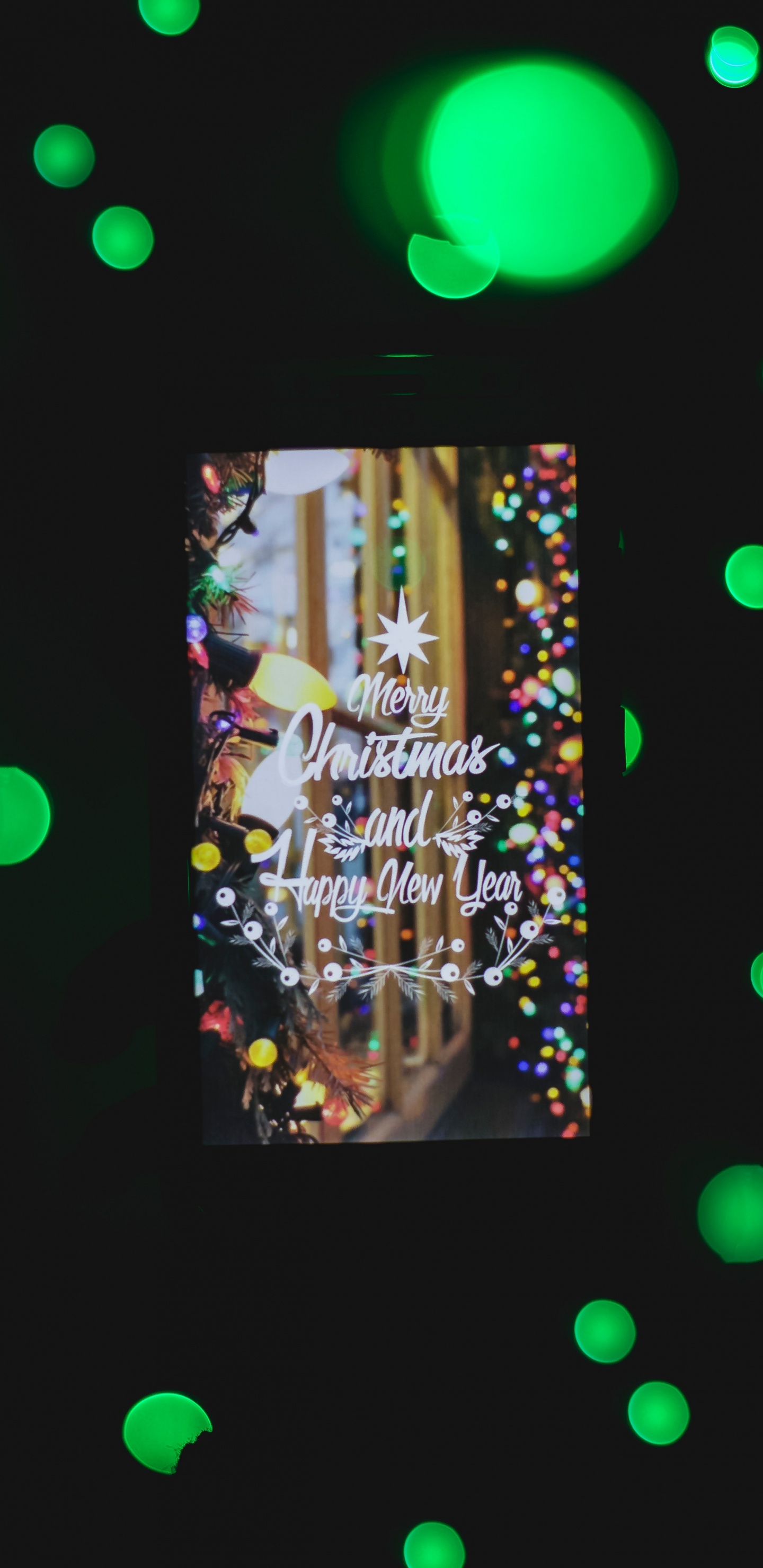 El Día De Navidad, Verde, Luz, Circulo, Patrón. Wallpaper in 1440x2960 Resolution