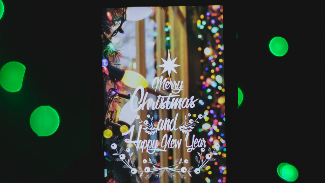 Christmas Day, Green, Light, Technology, Circle. Wallpaper in 1366x768 Resolution