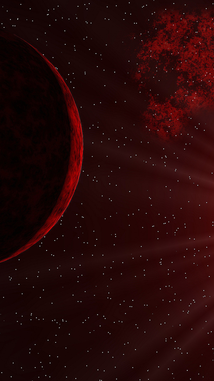 Rote Und Weiße Sterne am Himmel. Wallpaper in 750x1334 Resolution