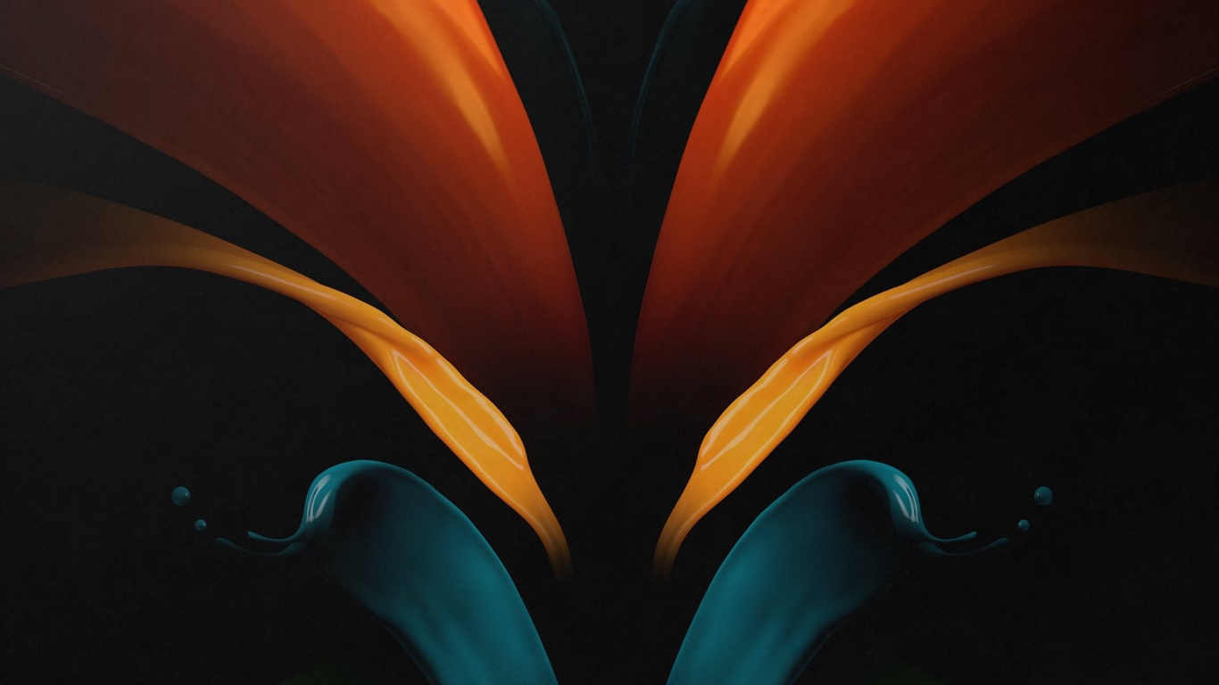 Samsung Galaxy, Samsung, Samsung Galaxy Z Fold 2, Foldable Smartphone, Smartphone. Wallpaper in 1366x768 Resolution