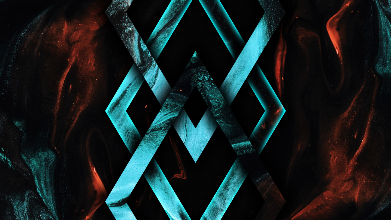 Azure, Aqua, Electric Blue, Gas, Muster. Wallpaper in 1366x768 Resolution