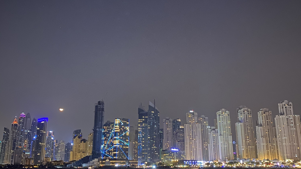 Singapore, Cityscape, Skyscraper, Water, Night. Wallpaper in 1280x720 Resolution