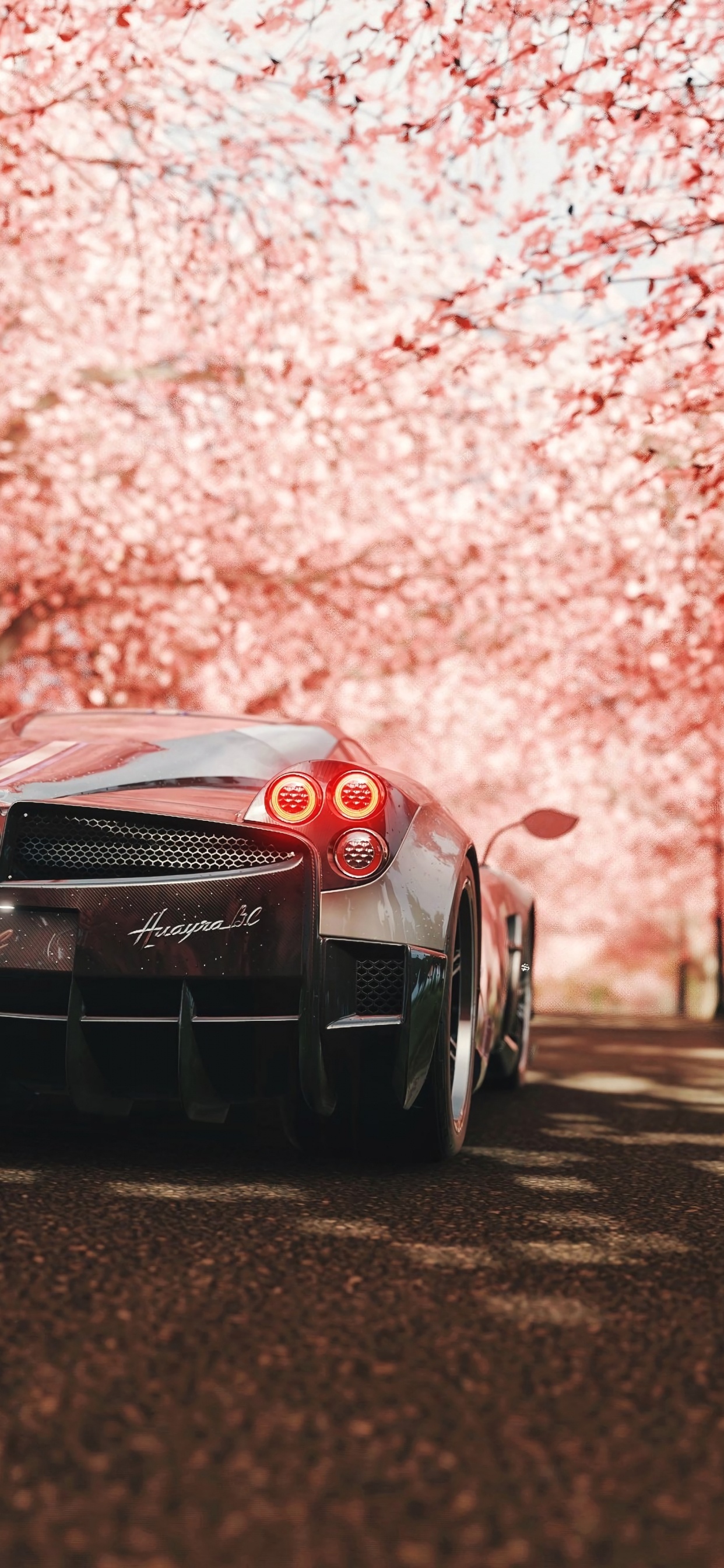 Porsche 911 Negro Estacionado en la Carretera. Wallpaper in 1242x2688 Resolution