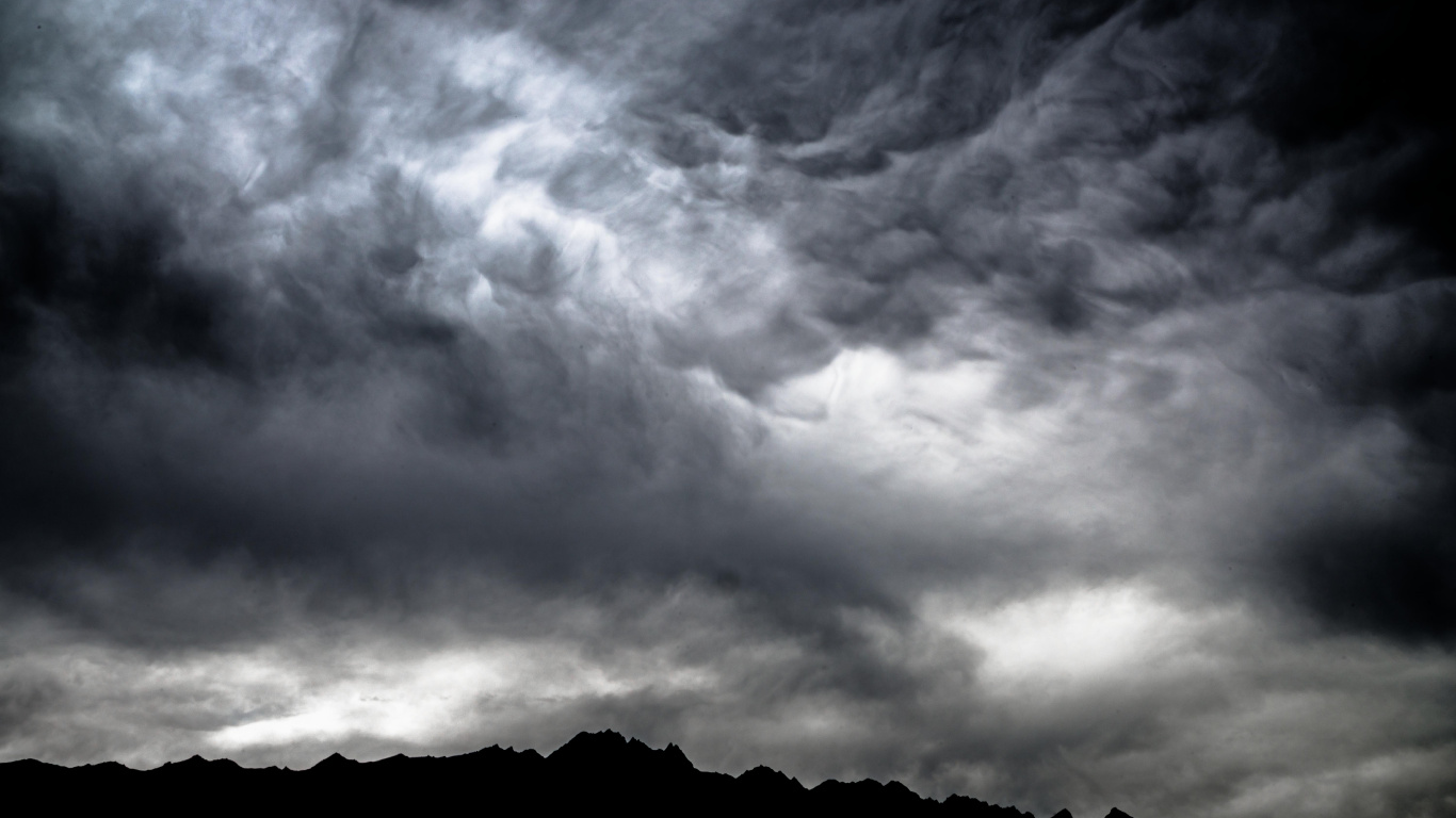 Storm, Thunder, White, Nature, Atmosphere. Wallpaper in 1366x768 Resolution