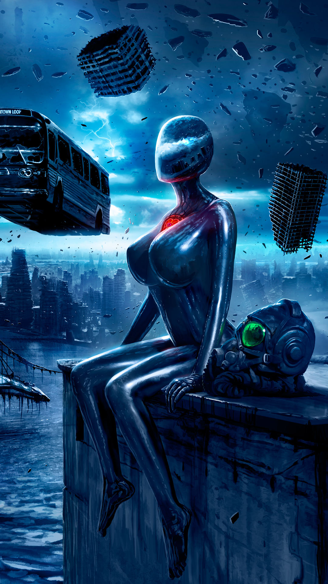 Water, Visual Arts, Art, Fan Art, Electric Blue. Wallpaper in 1080x1920 Resolution