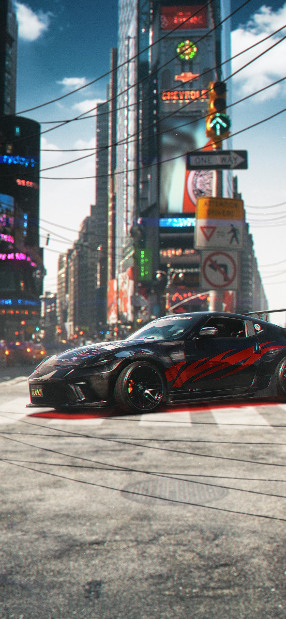 Sports Car, Cars, Nissan, Wheel, Tire. Wallpaper in 1125x2436 Resolution