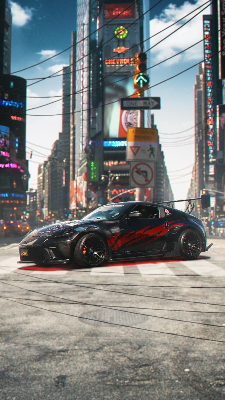 Sportwagen, Car, Nissan, Rad, Tire. Wallpaper in 750x1334 Resolution