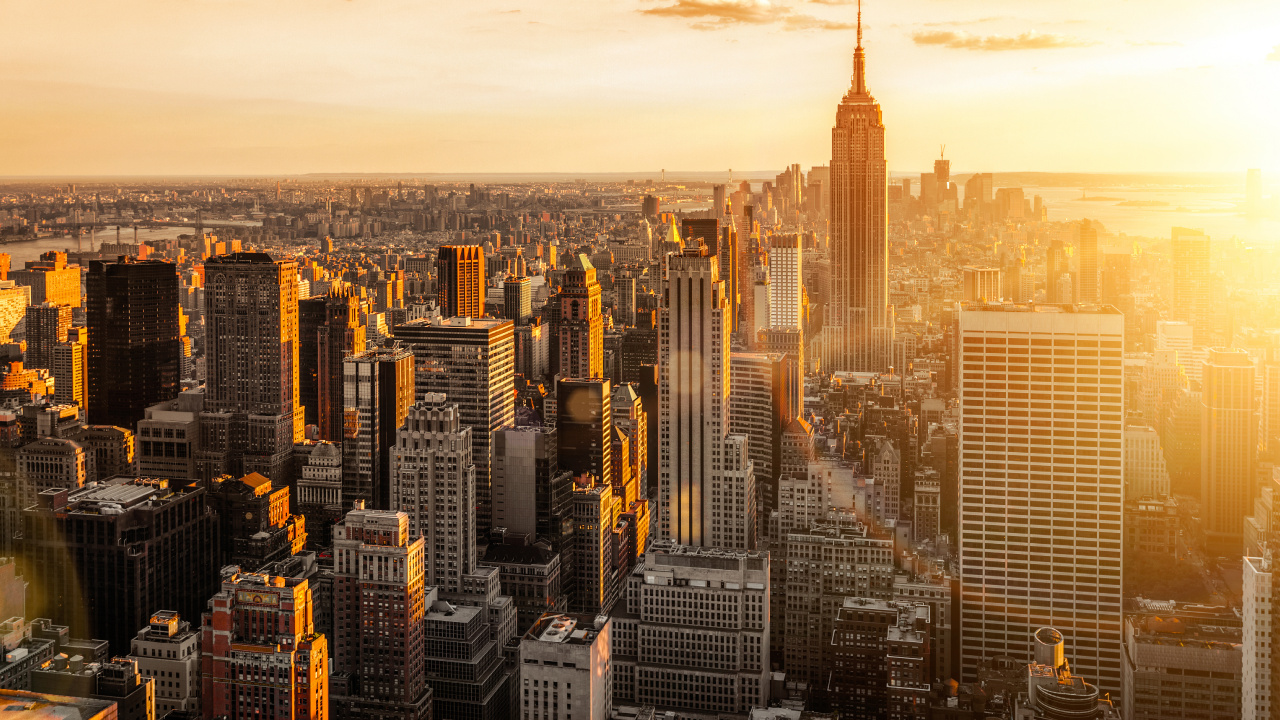 Aerial View of City Buildings During Daytime. Wallpaper in 1280x720 Resolution