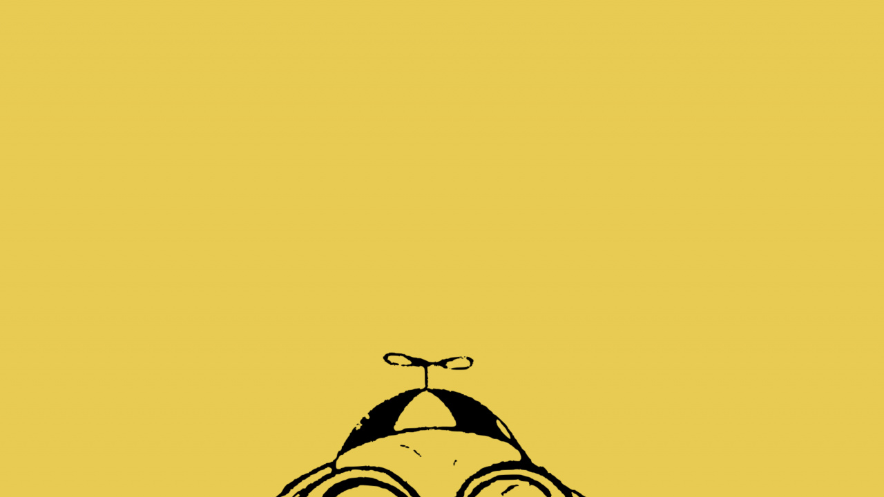 Illustration du Soleil Jaune et Noir. Wallpaper in 1280x720 Resolution