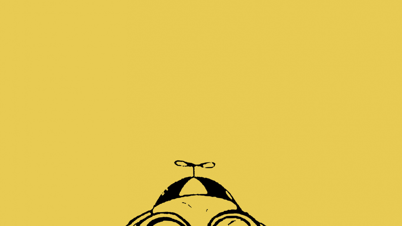 Illustration du Soleil Jaune et Noir. Wallpaper in 1366x768 Resolution